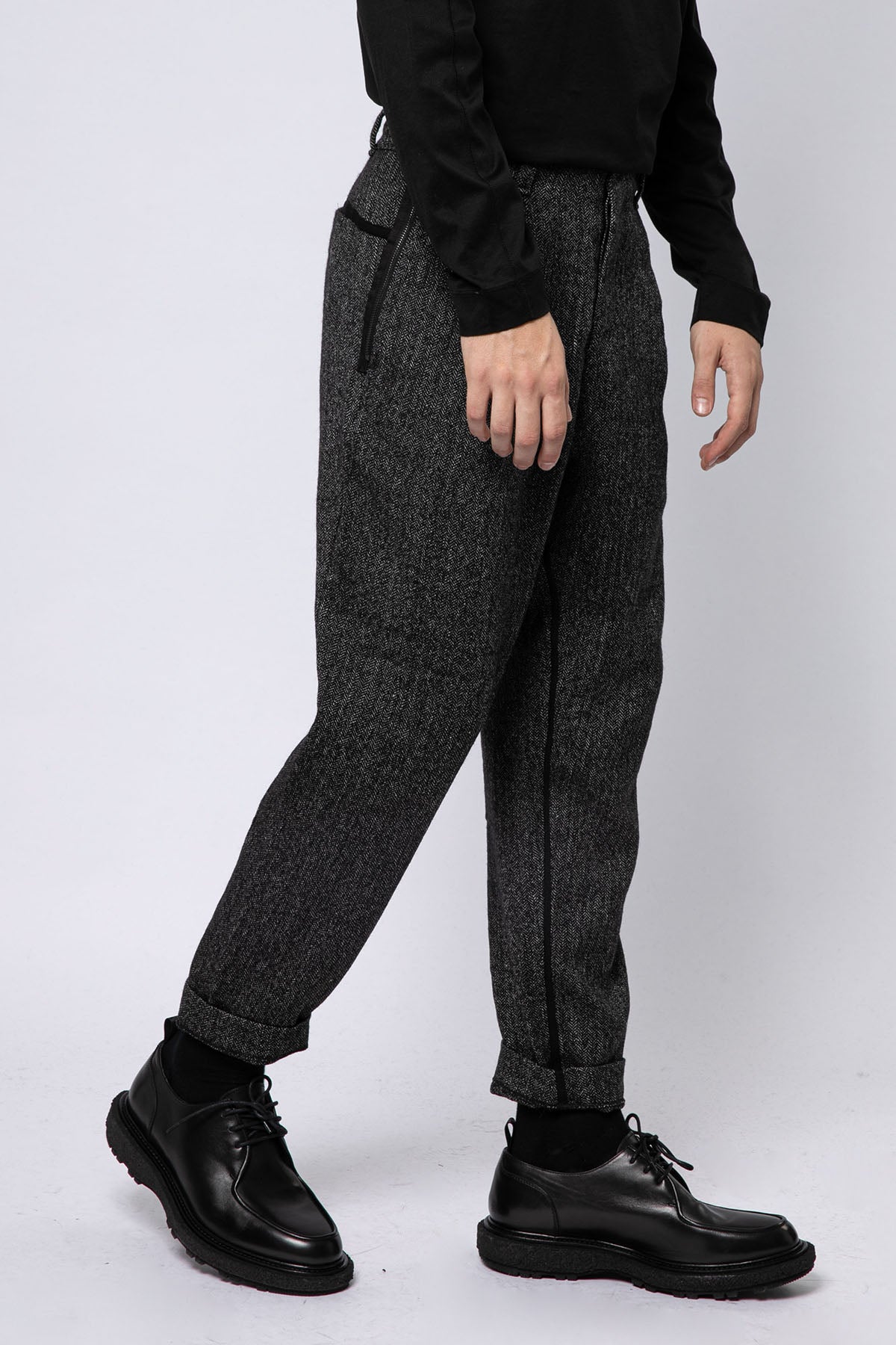 Transit Kaz Ayağı Desenli Tek Pile Havuç Kesim Pantolon-Libas Trendy Fashion Store