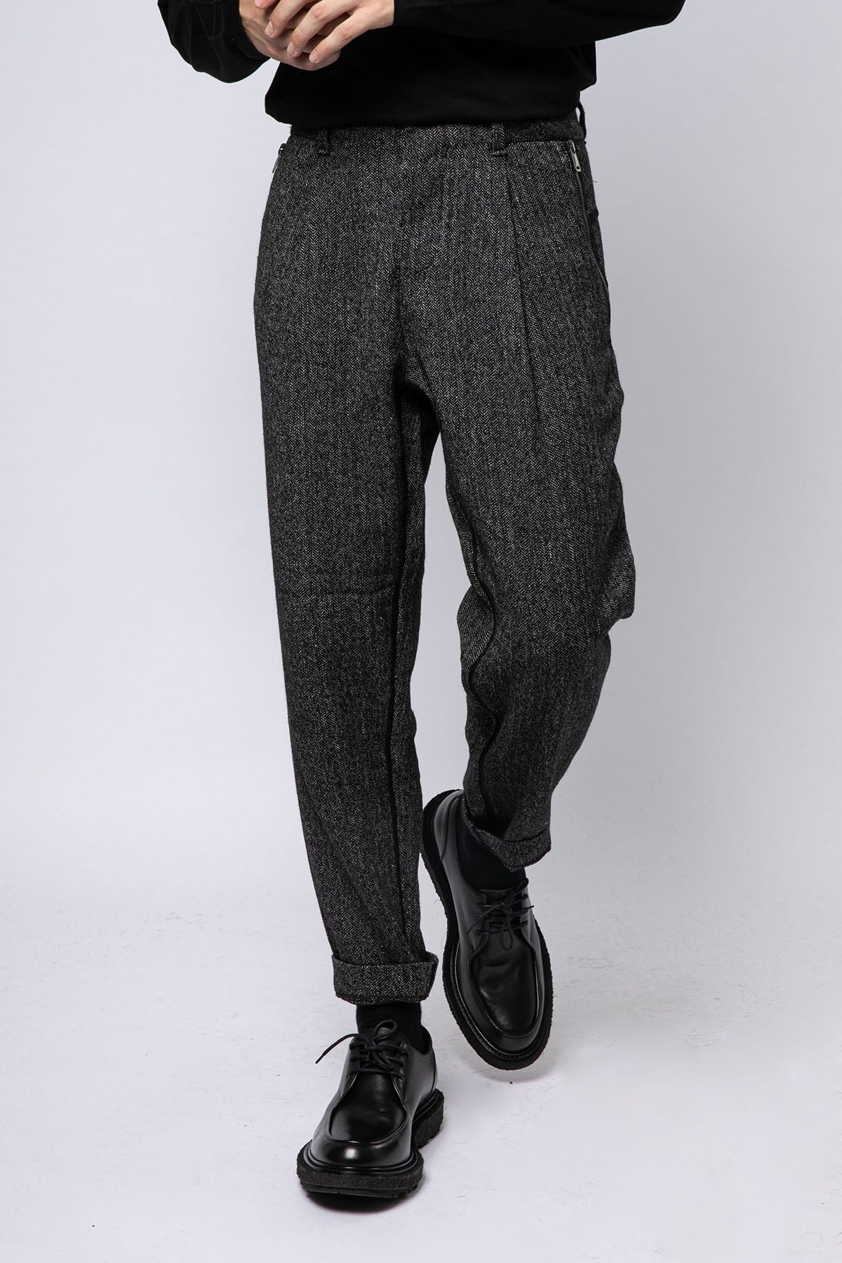 Transit Kaz Ayağı Desenli Tek Pile Havuç Kesim Pantolon-Libas Trendy Fashion Store