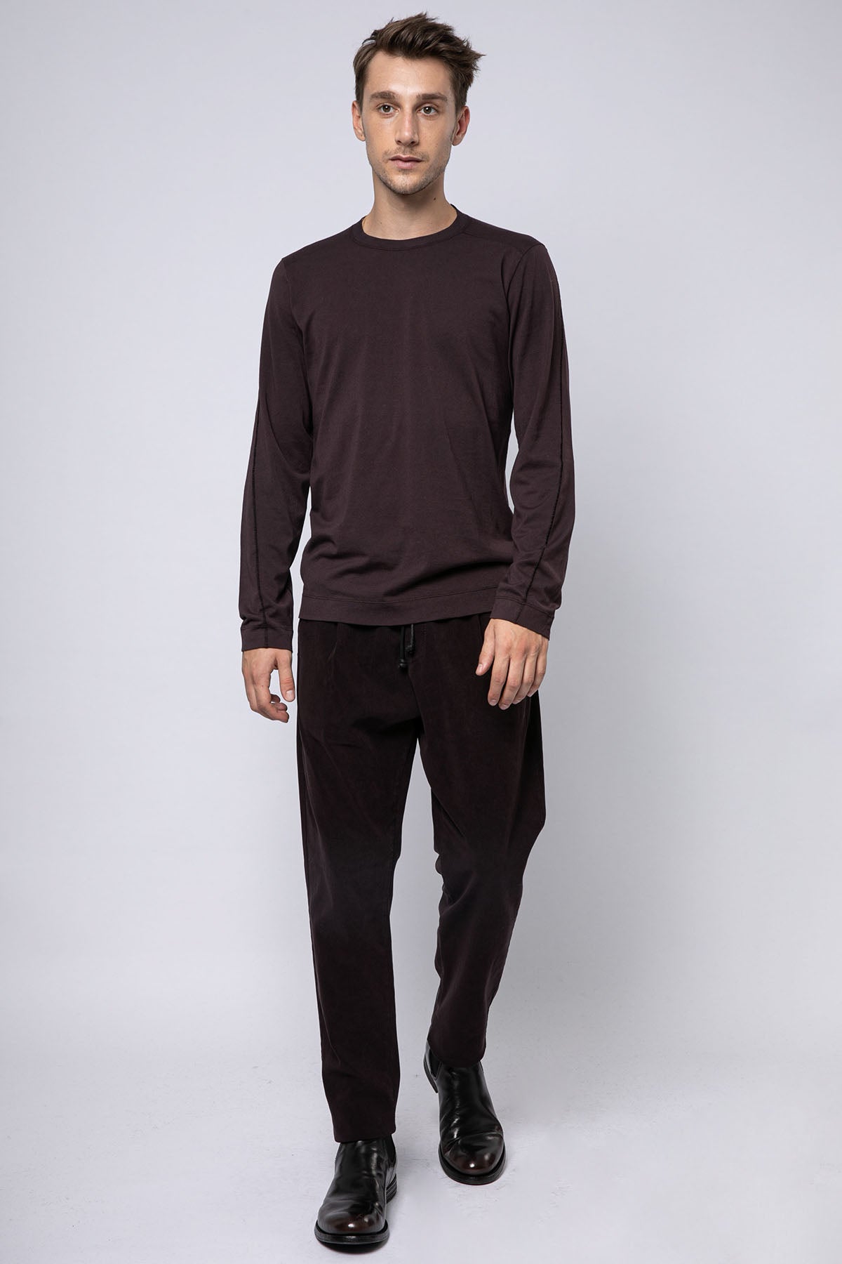 Transit Yuvarlak Yaka Uzun Kollu T-shirt-Libas Trendy Fashion Store