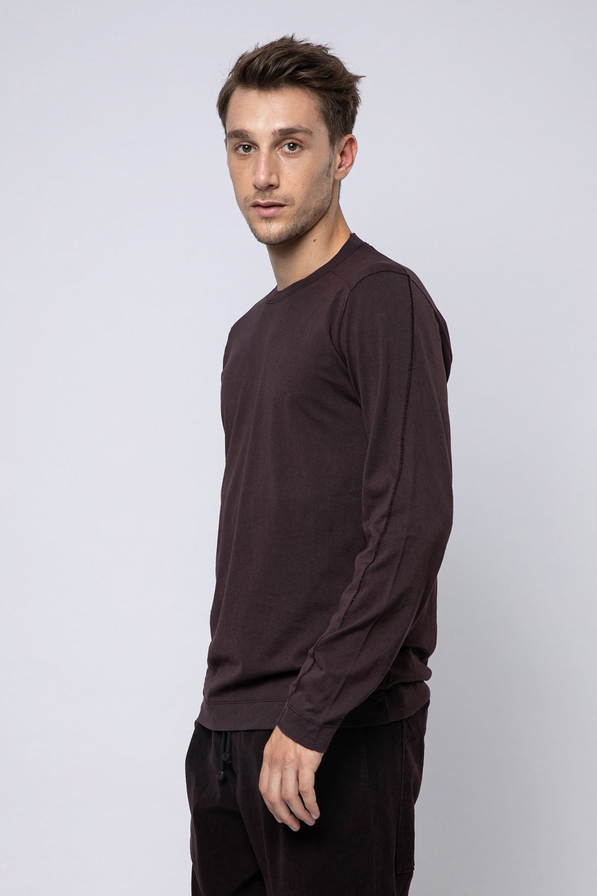 Transit Yuvarlak Yaka Uzun Kollu T-shirt-Libas Trendy Fashion Store