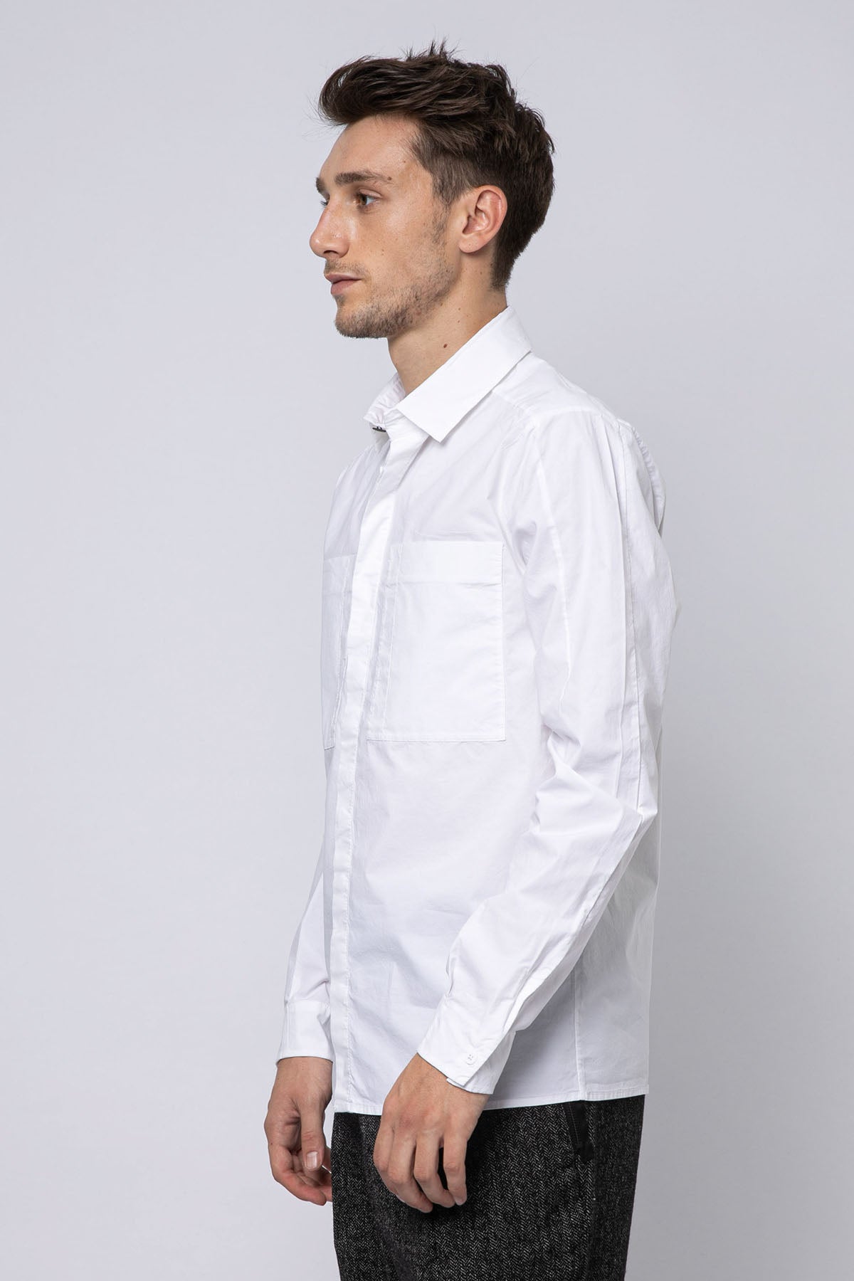 Transit Spor Cepli Streç Gömlek-Libas Trendy Fashion Store