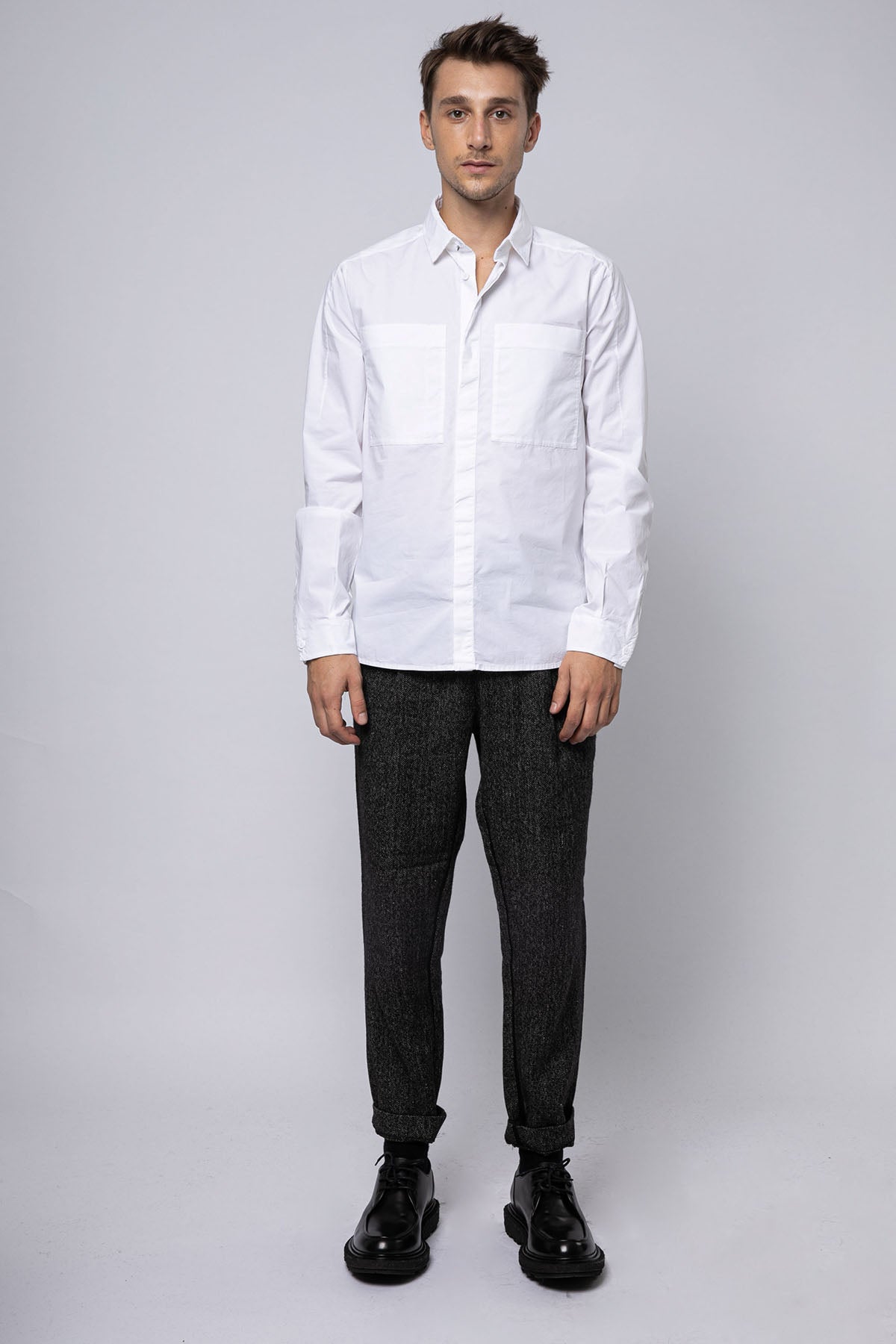 Transit Spor Cepli Streç Gömlek-Libas Trendy Fashion Store