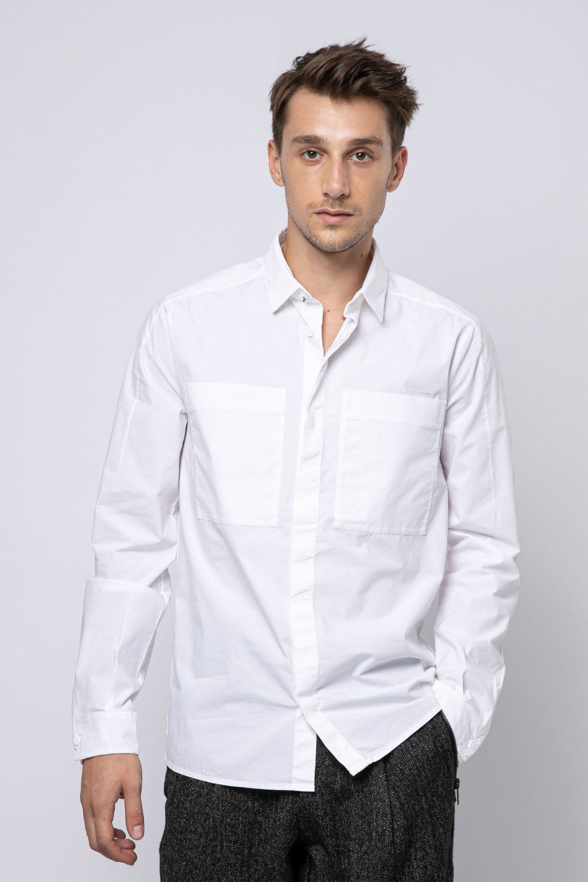 Transit Spor Cepli Streç Gömlek-Libas Trendy Fashion Store