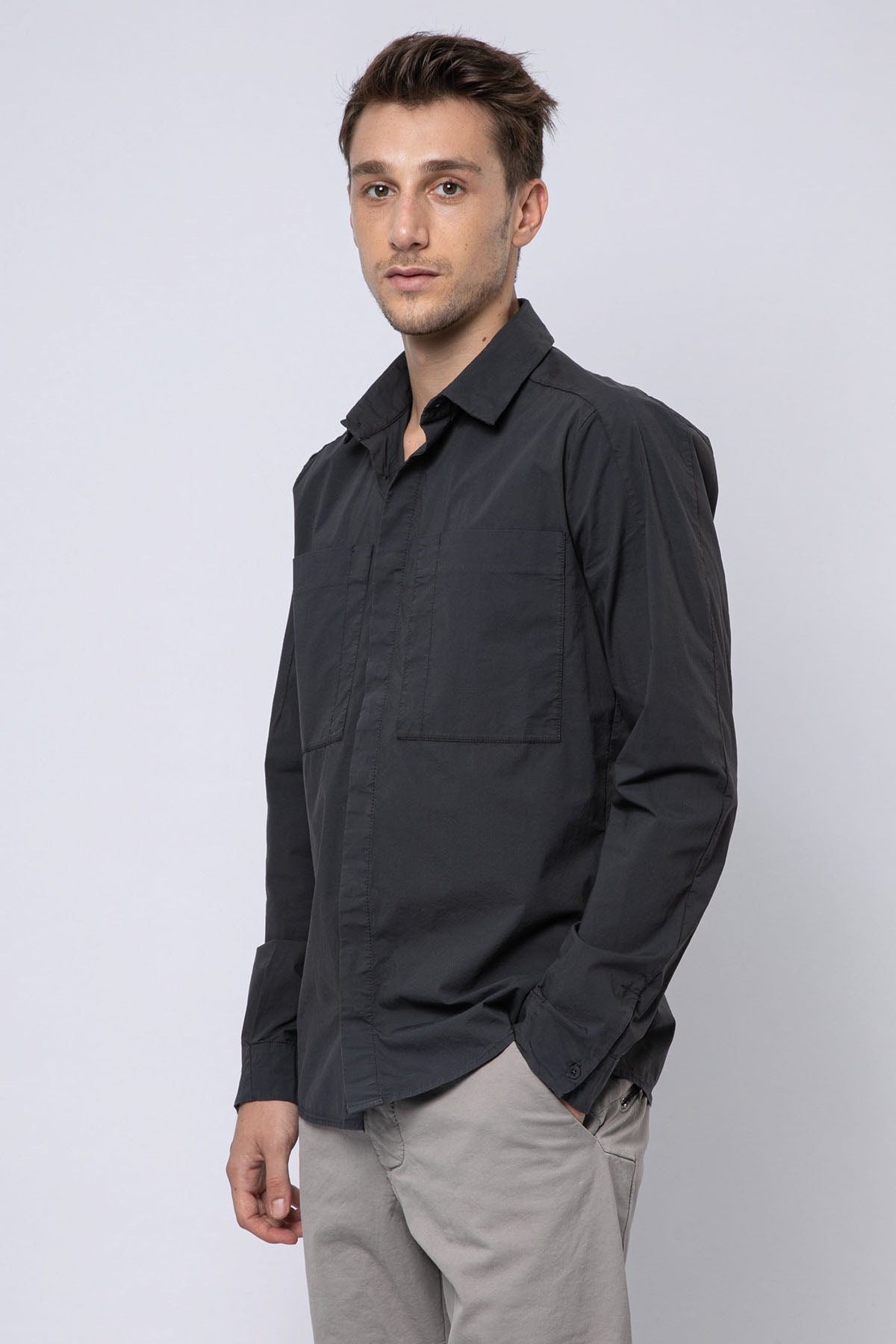 Transit Spor Cepli Streç Gömlek-Libas Trendy Fashion Store