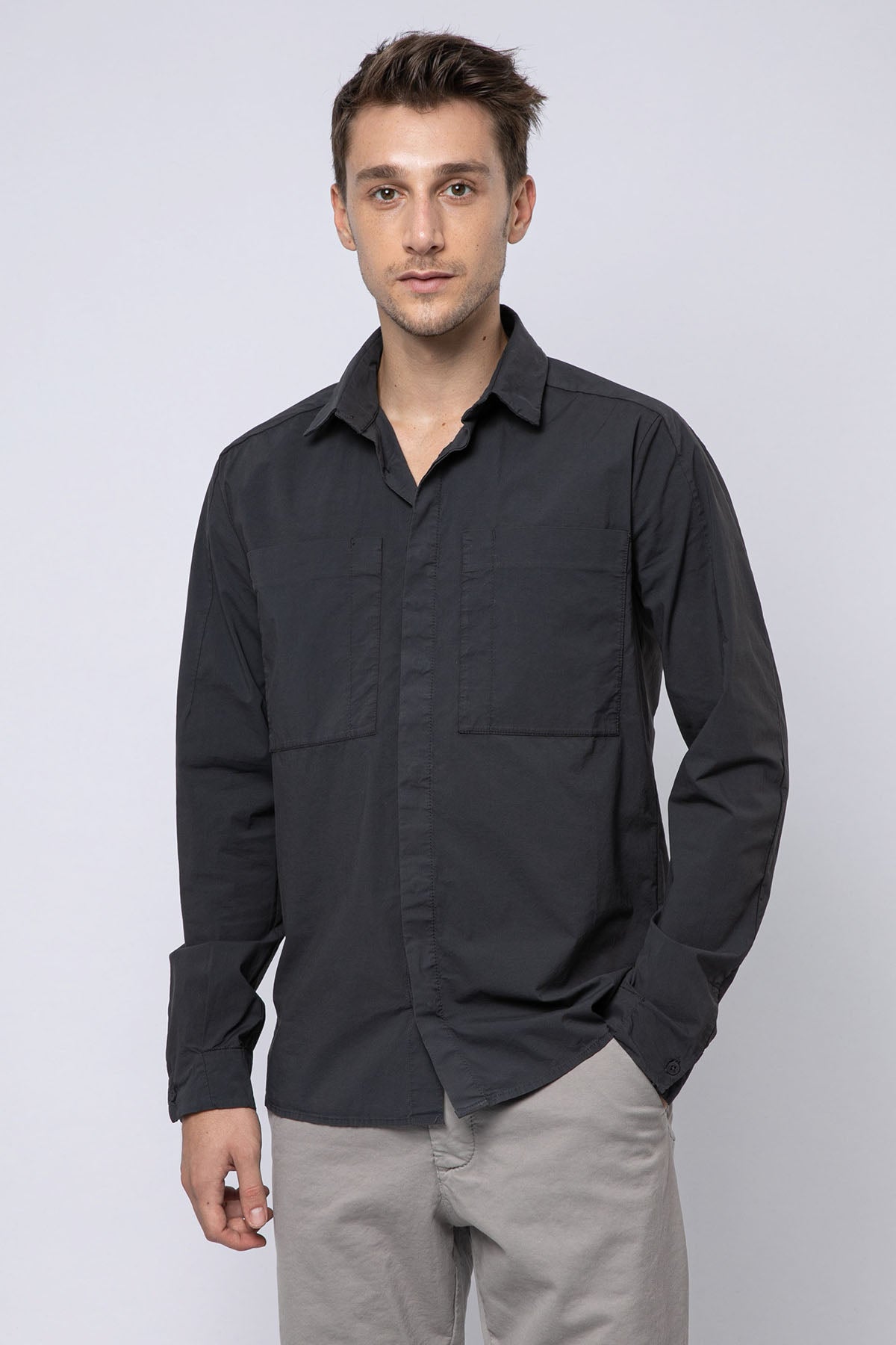 Transit Spor Cepli Streç Gömlek-Libas Trendy Fashion Store