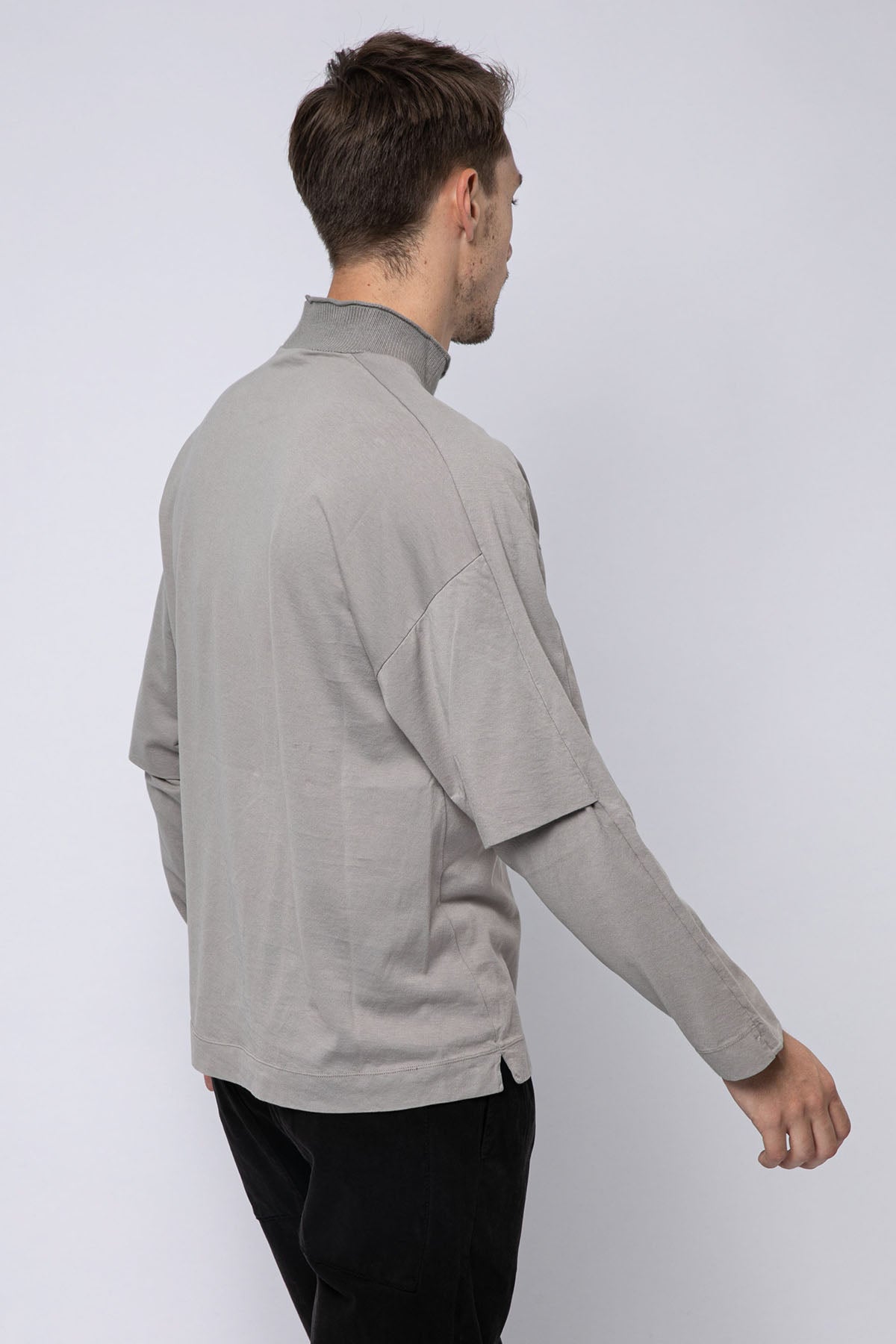 Transit Yarım Balıkçı Yaka Uzun Kollu T-shirt-Libas Trendy Fashion Store
