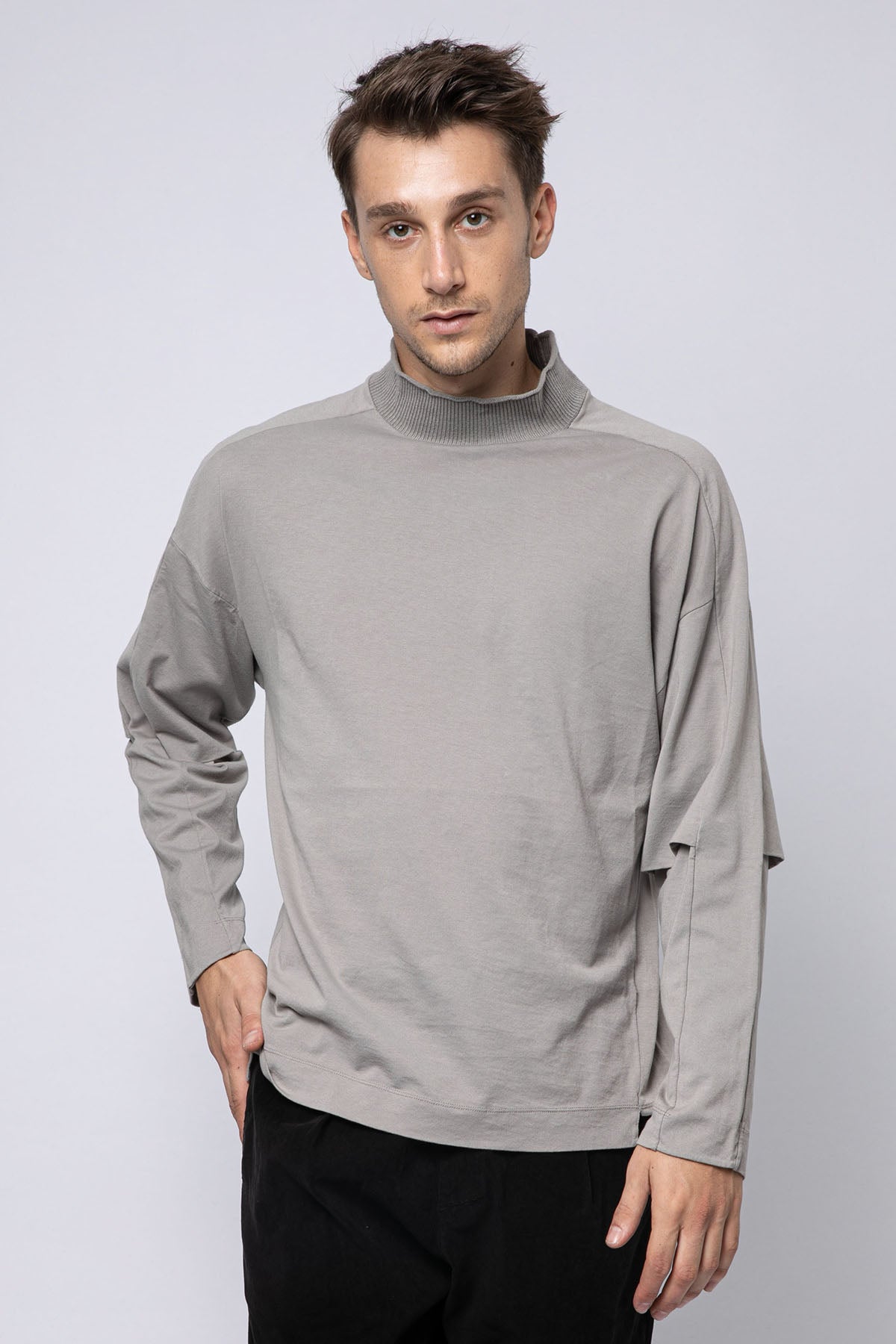 Transit Yarım Balıkçı Yaka Uzun Kollu T-shirt-Libas Trendy Fashion Store