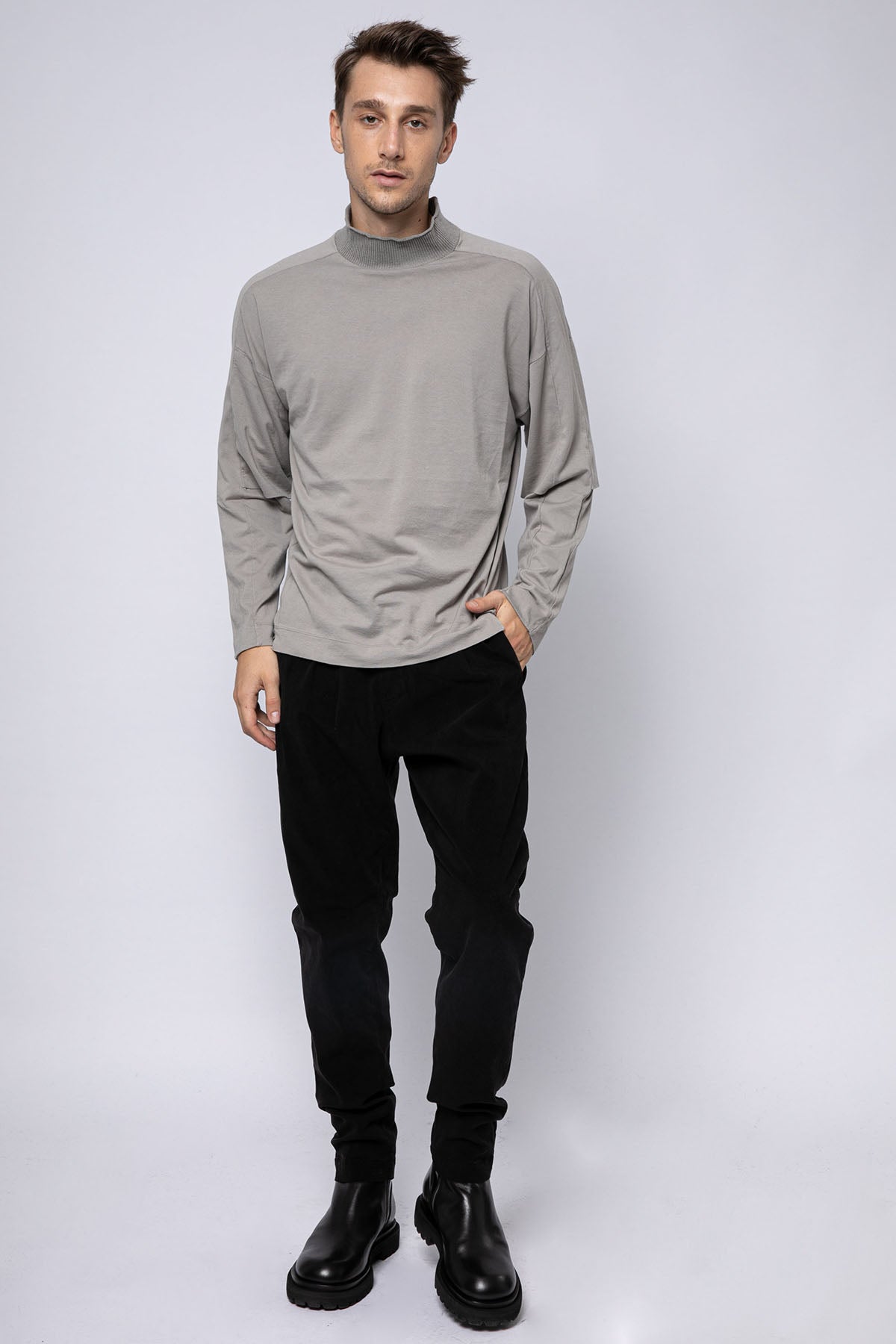 Transit Yarım Balıkçı Yaka Uzun Kollu T-shirt-Libas Trendy Fashion Store