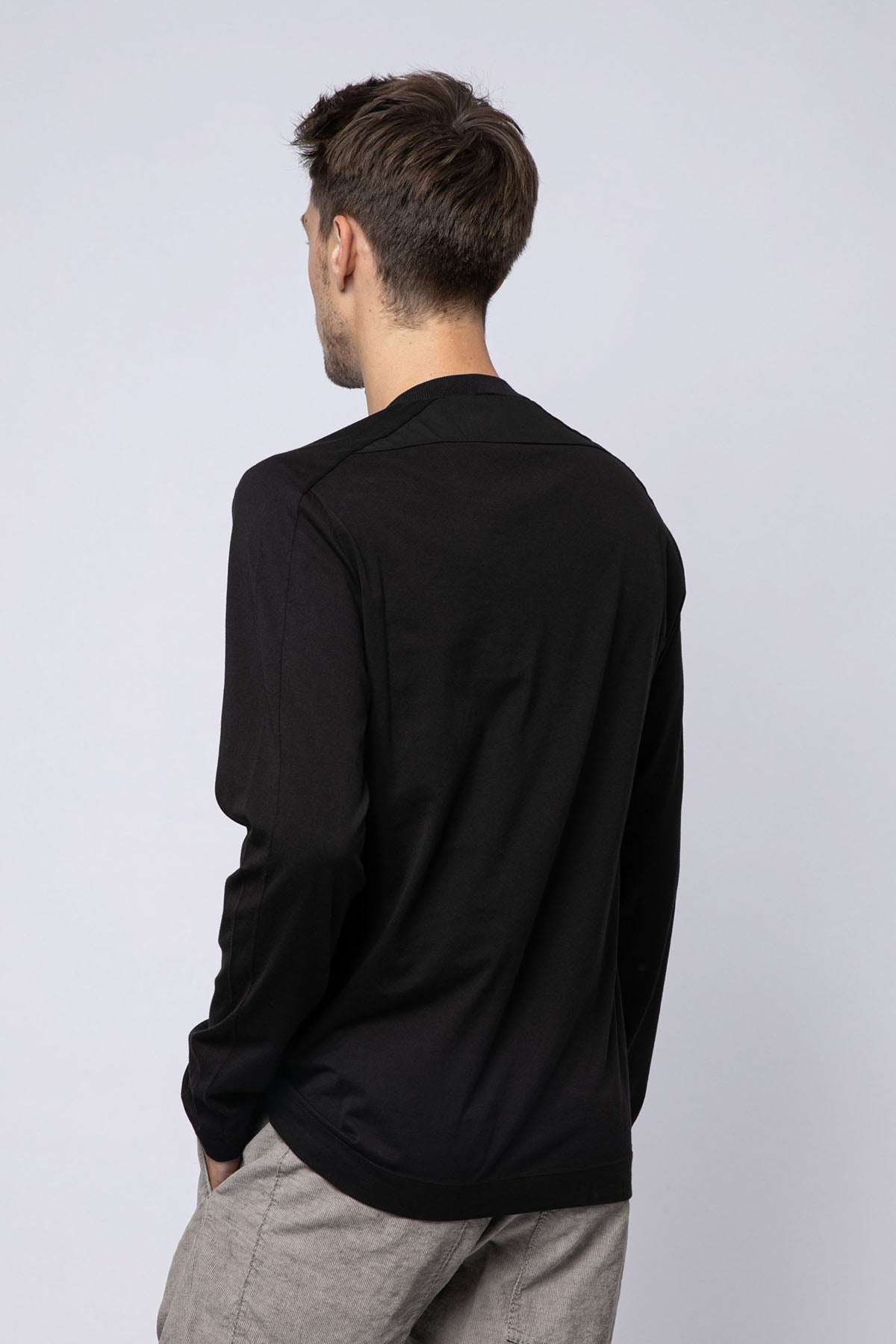 Transit Düğmeli Yuvarlak Yaka Uzun Kollu T-shirt-Libas Trendy Fashion Store