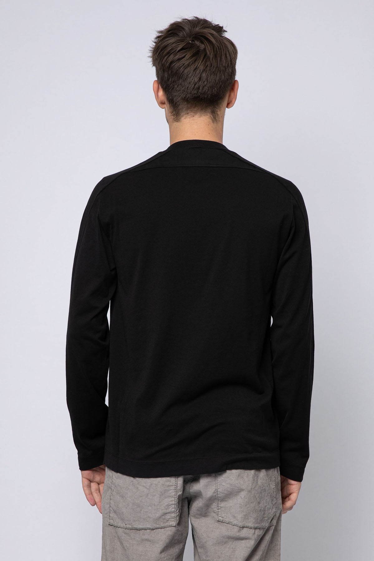 Transit Düğmeli Yuvarlak Yaka Uzun Kollu T-shirt-Libas Trendy Fashion Store