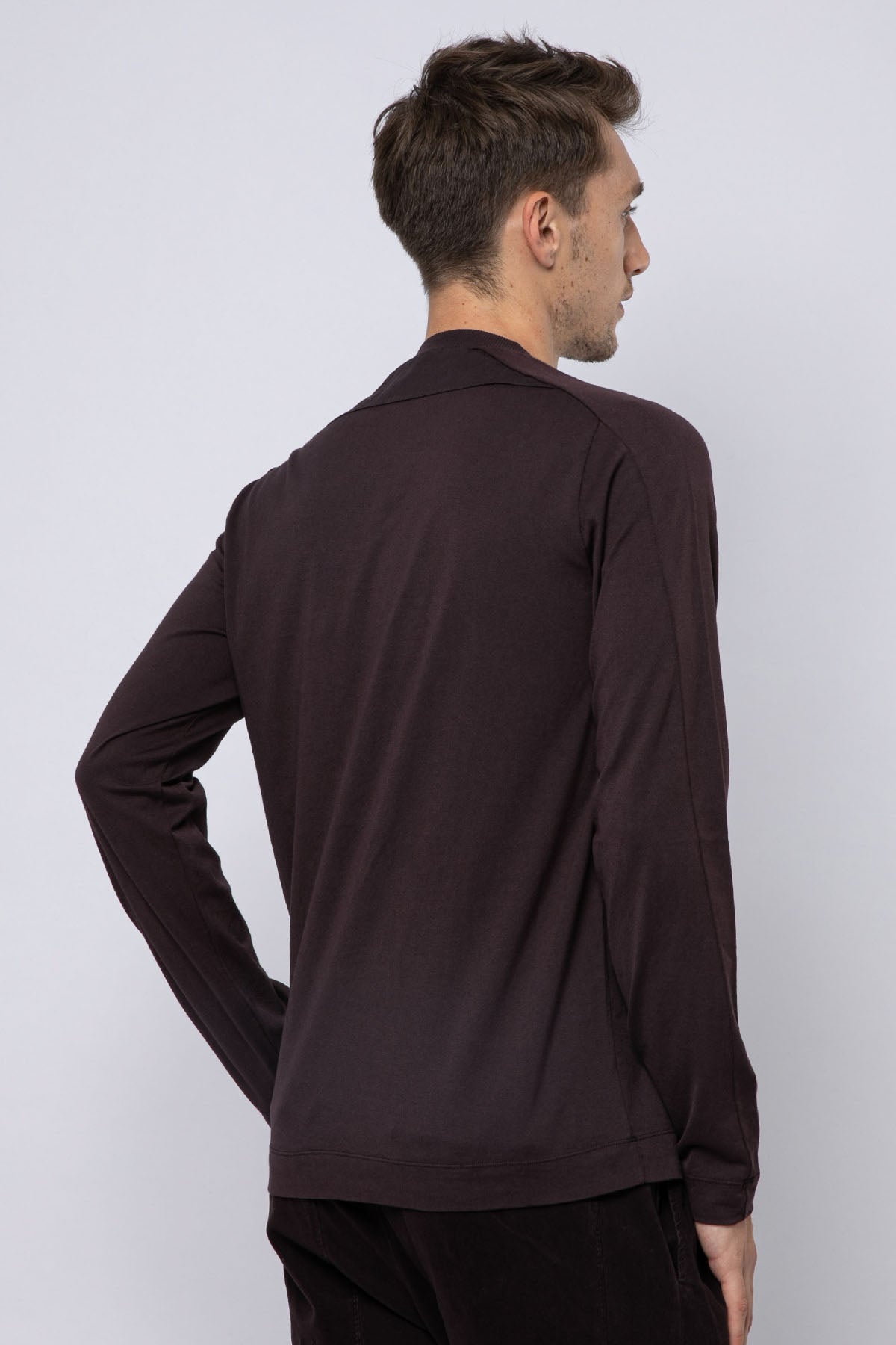 Transit Düğmeli Yuvarlak Yaka Uzun Kollu T-shirt-Libas Trendy Fashion Store