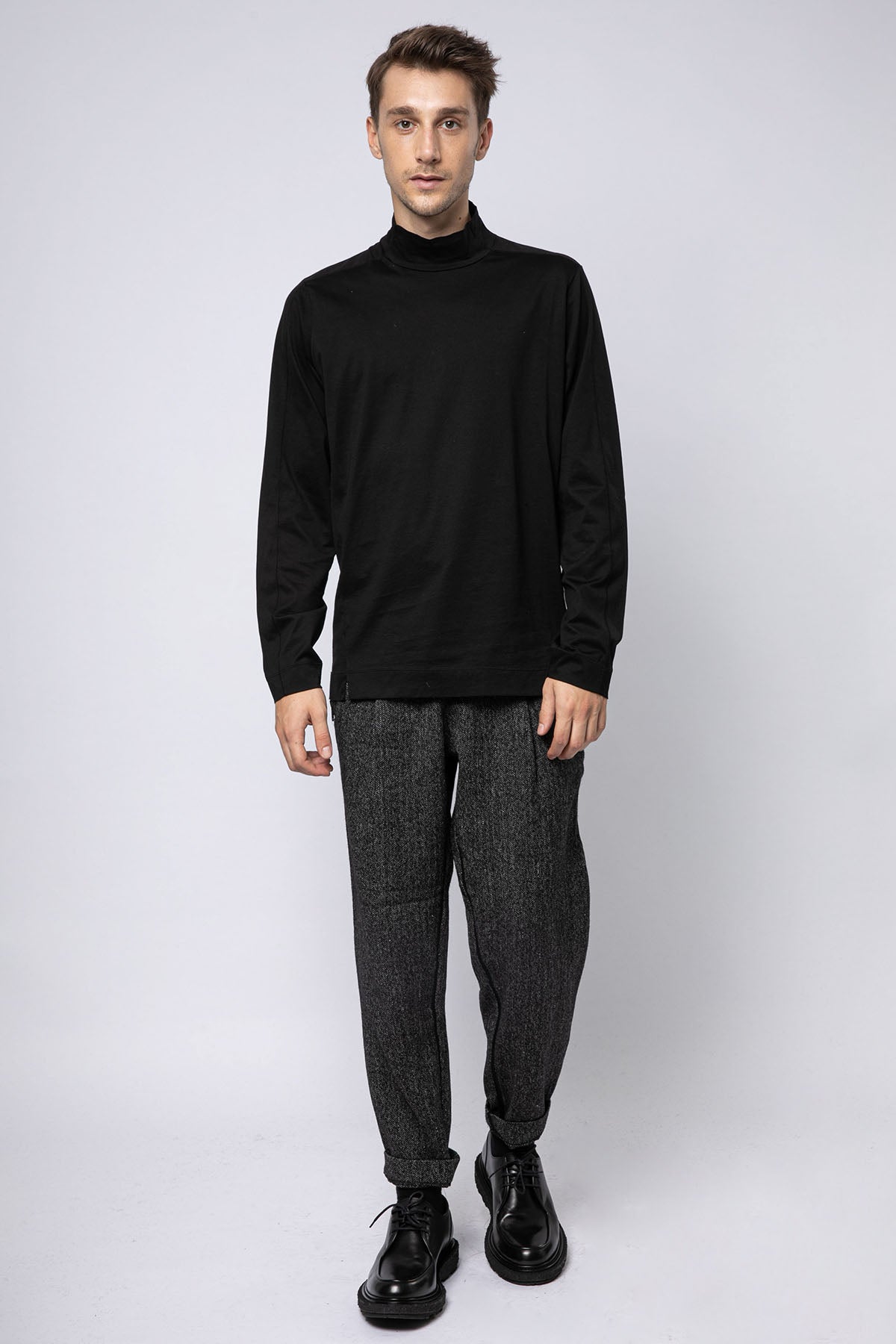 Transit Yarım Balıkçı Yaka Uzun Kollu T-shirt-Libas Trendy Fashion Store