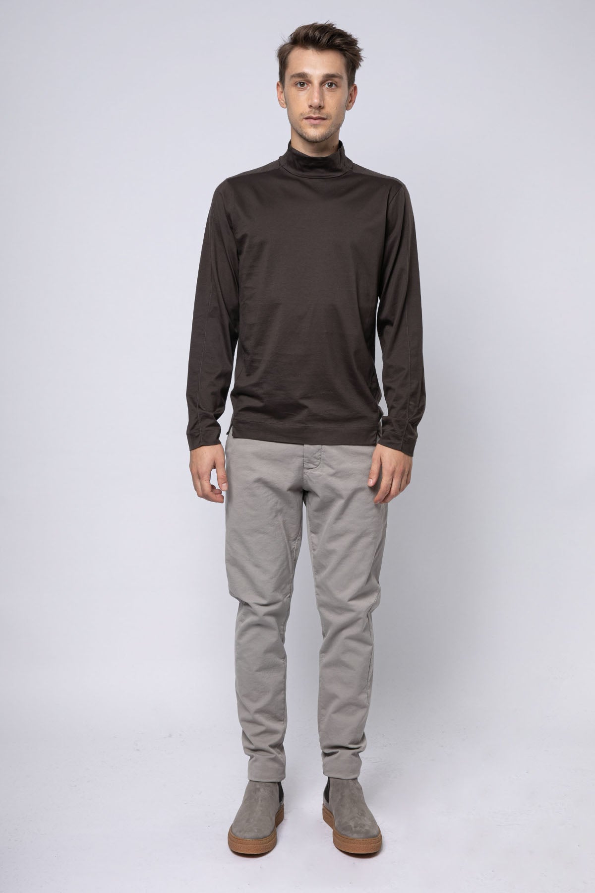 Transit Yarım Balıkçı Yaka Uzun Kollu T-shirt-Libas Trendy Fashion Store