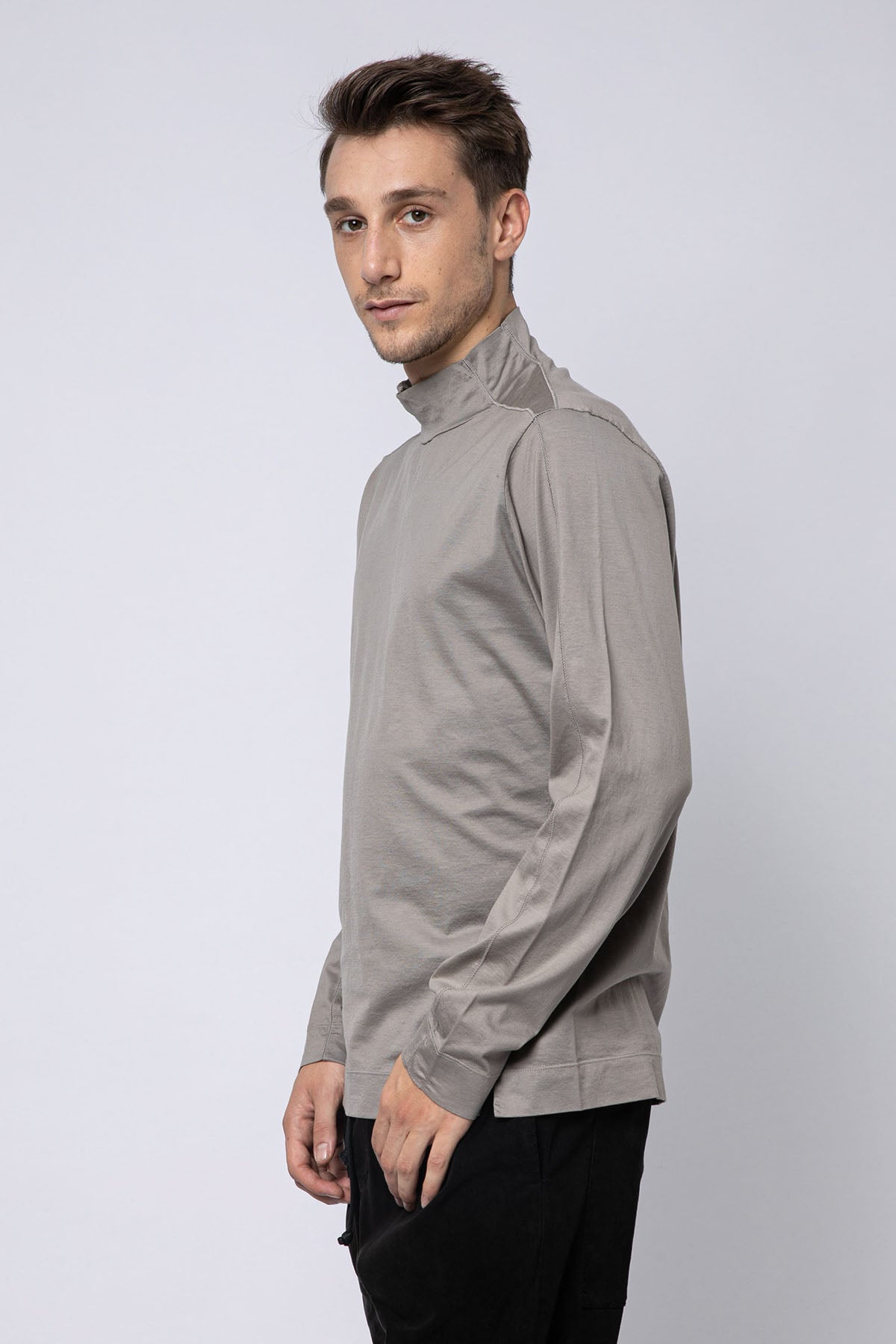 Transit Yarım Balıkçı Yaka Uzun Kollu T-shirt-Libas Trendy Fashion Store