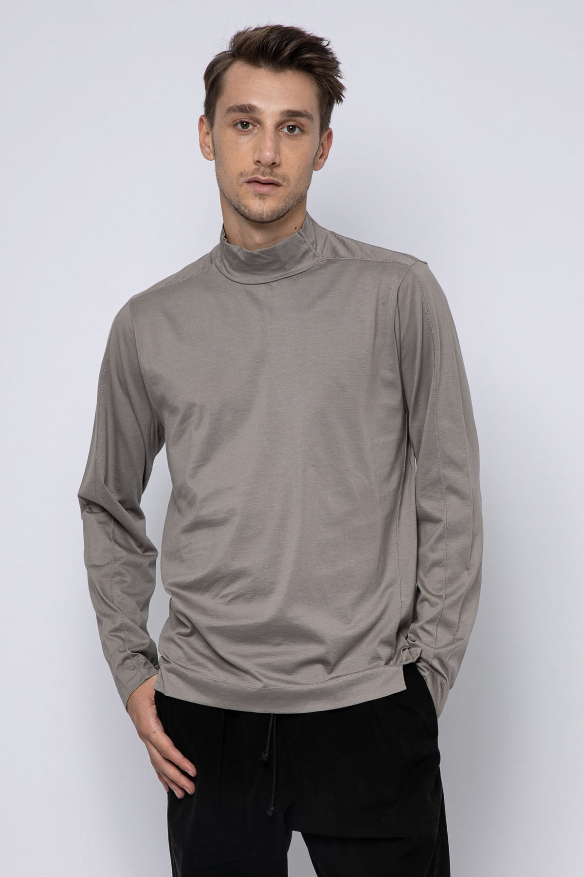 Transit Yarım Balıkçı Yaka Uzun Kollu T-shirt-Libas Trendy Fashion Store