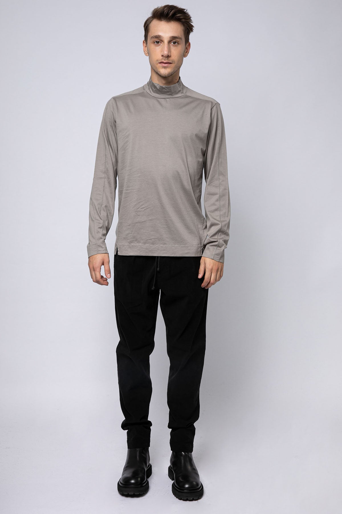 Transit Yarım Balıkçı Yaka Uzun Kollu T-shirt-Libas Trendy Fashion Store