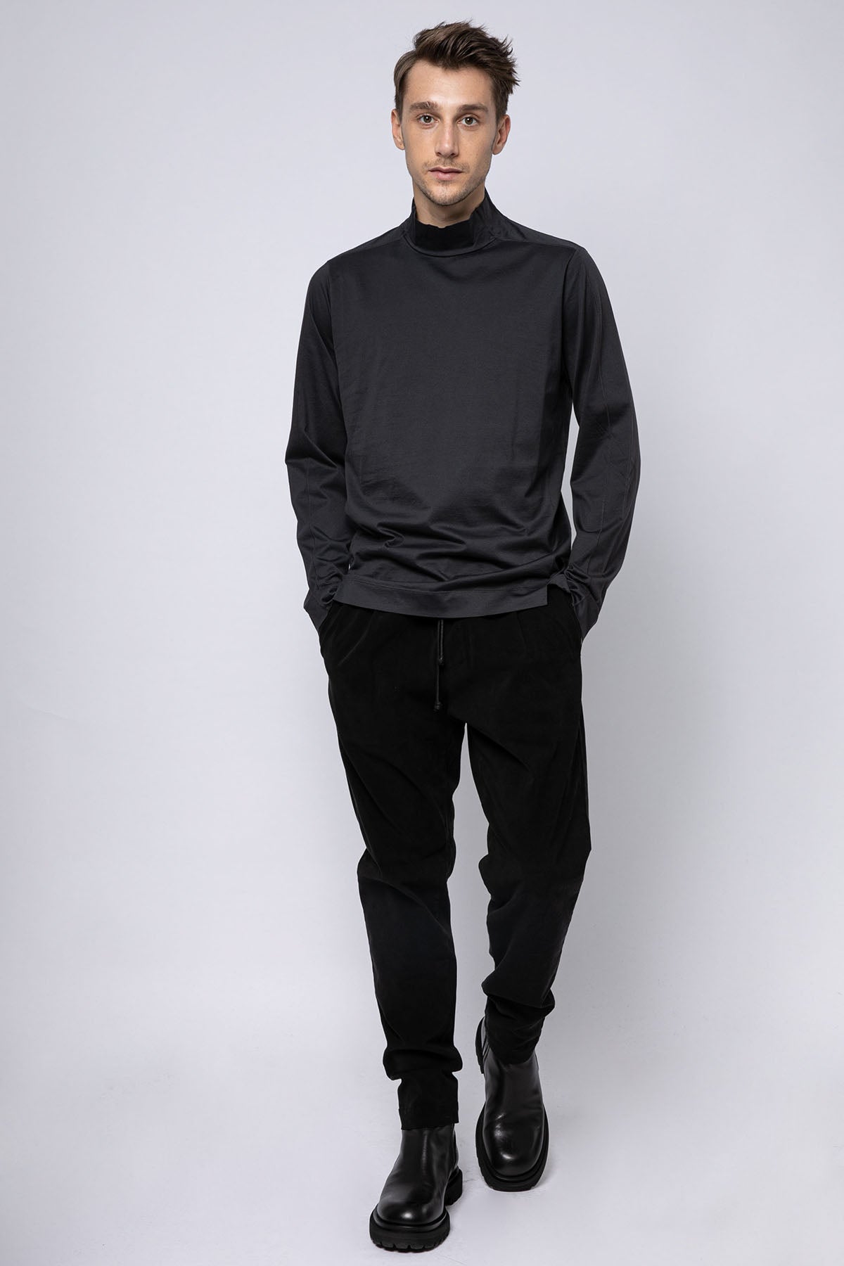 Transit Yarım Balıkçı Yaka Uzun Kollu T-shirt-Libas Trendy Fashion Store