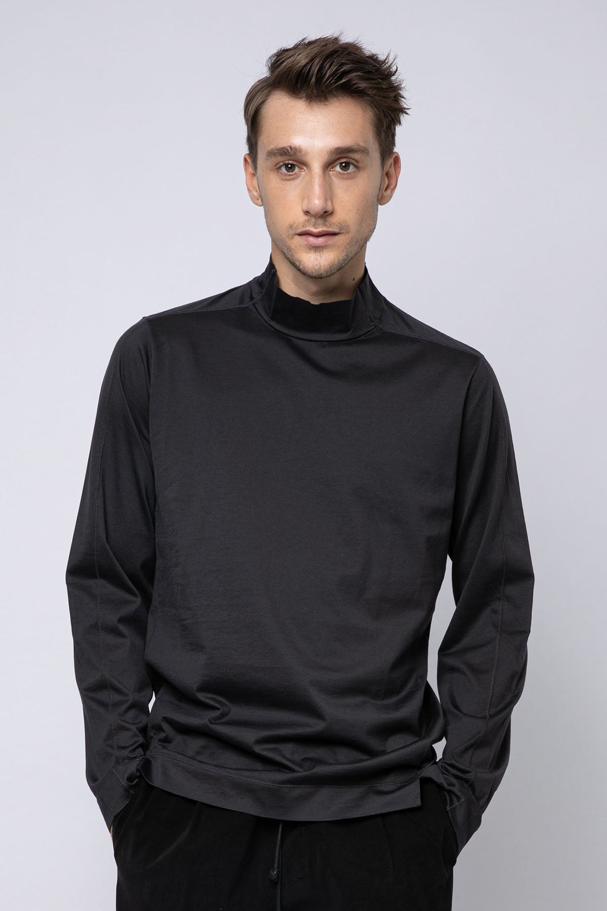 Transit Yarım Balıkçı Yaka Uzun Kollu T-shirt-Libas Trendy Fashion Store