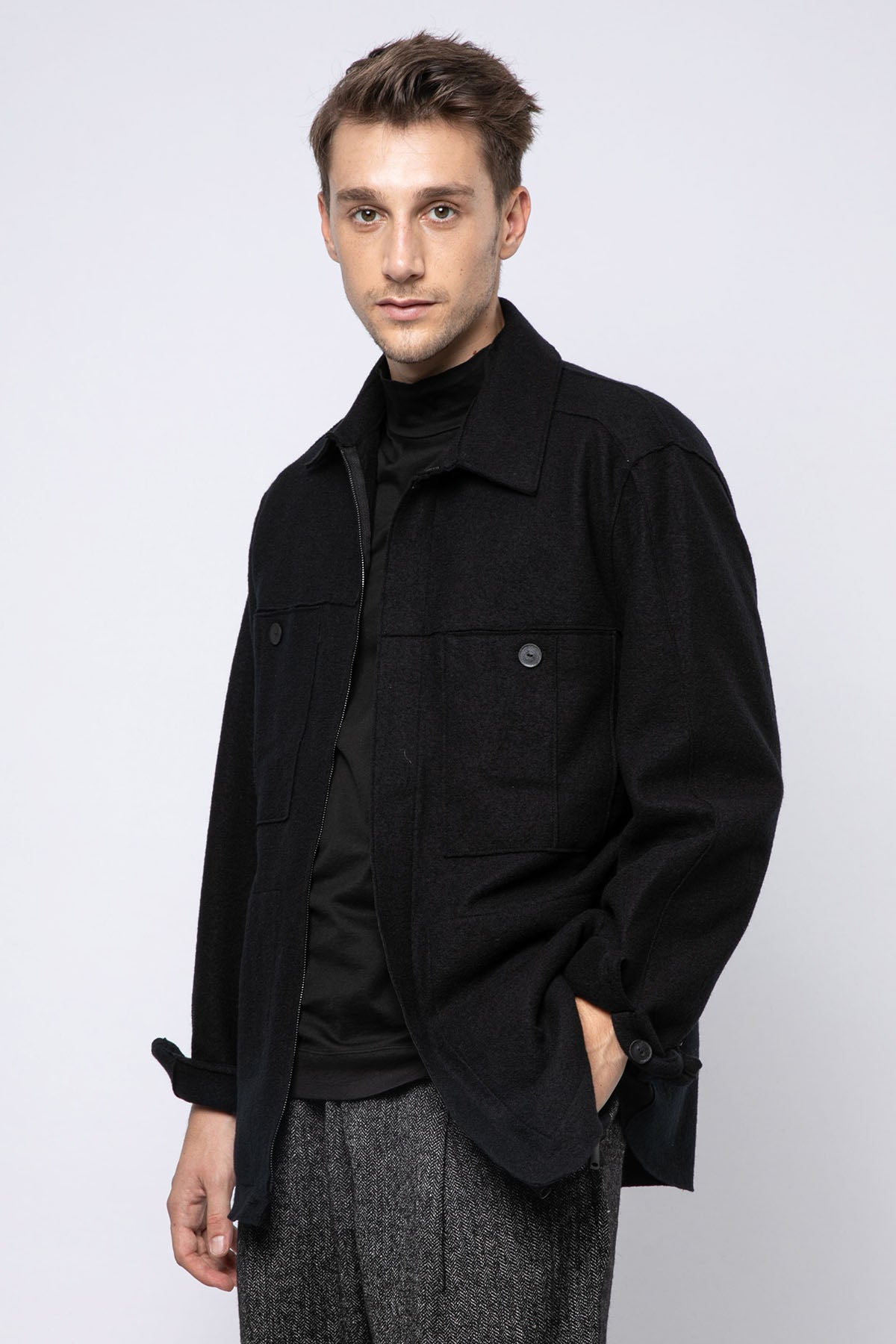 Transit Fermuarlı Yün Gömlek Ceket-Libas Trendy Fashion Store