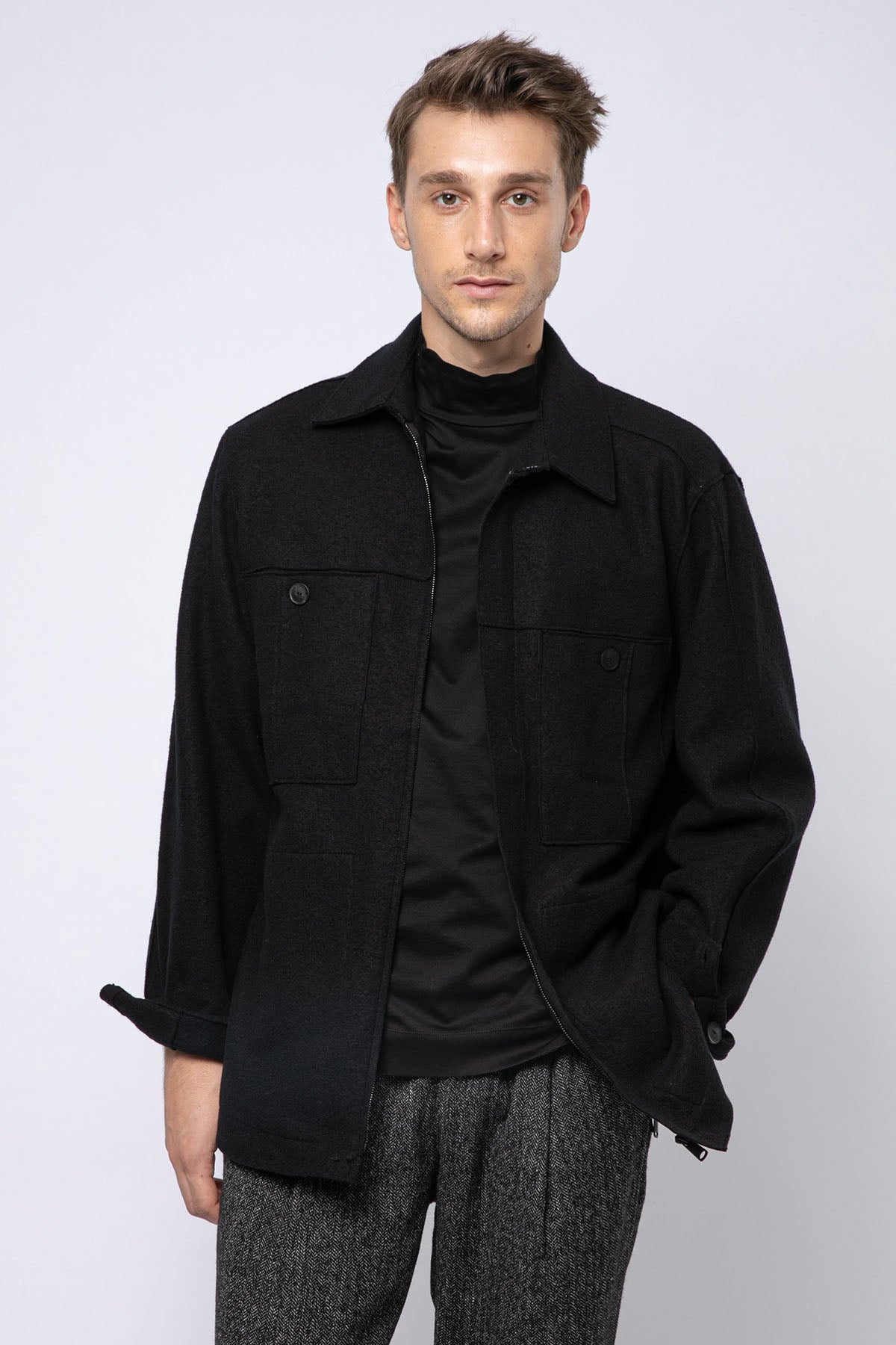 Transit Fermuarlı Yün Gömlek Ceket-Libas Trendy Fashion Store