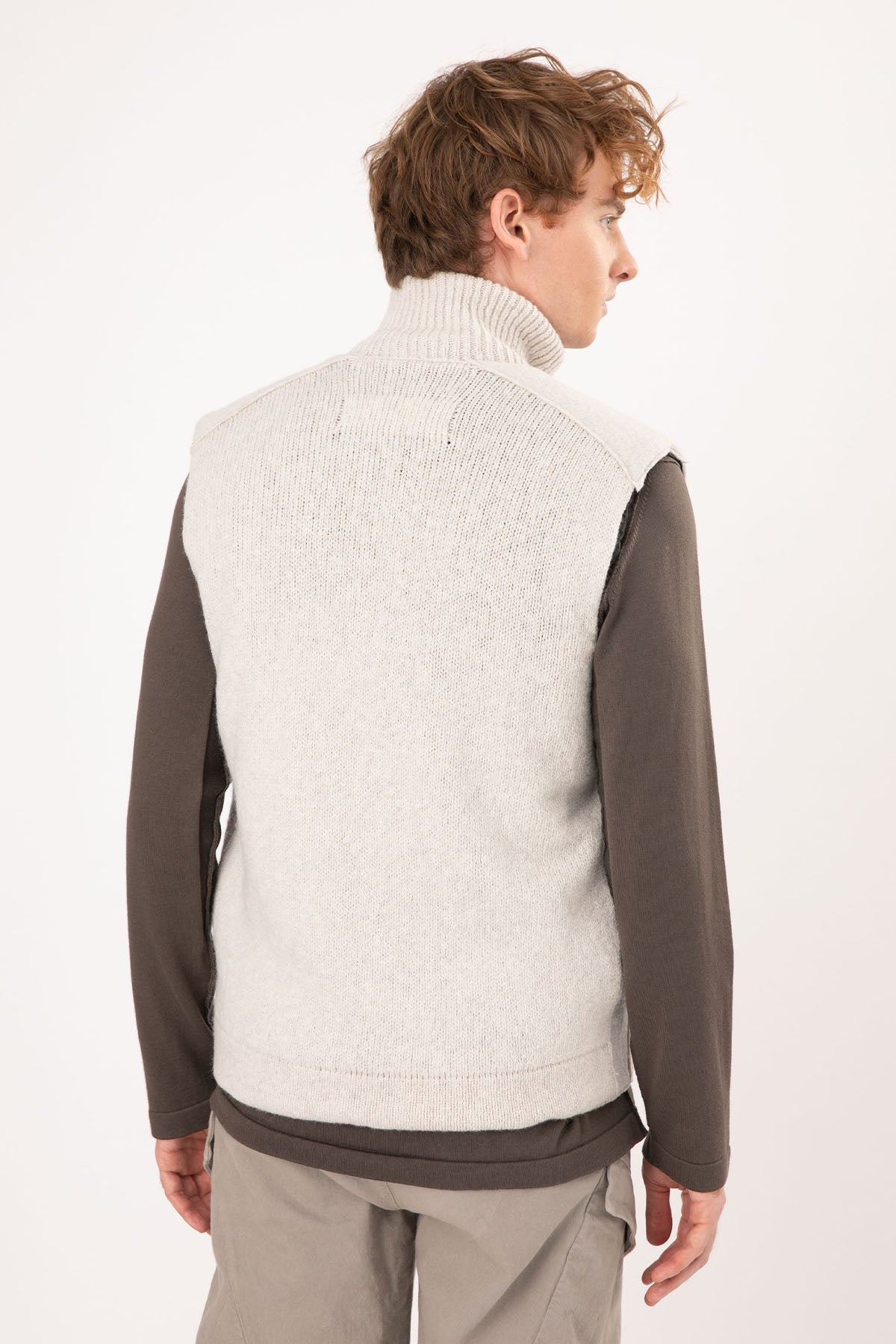 Transit Dik Yaka Fermuarlı Yün Yelek-Libas Trendy Fashion Store