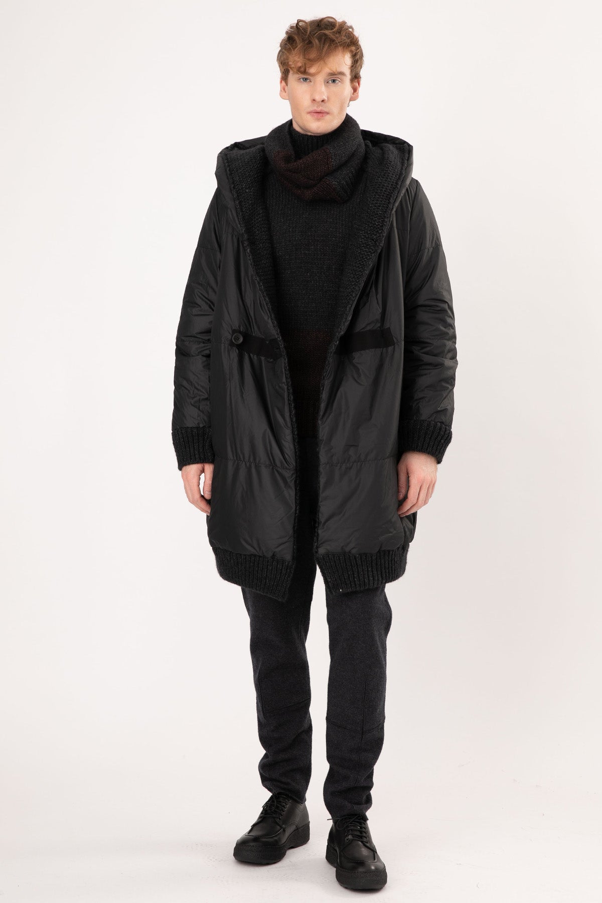 Transit Balıkçı Yaka Çift Renk Yün Triko-Libas Trendy Fashion Store