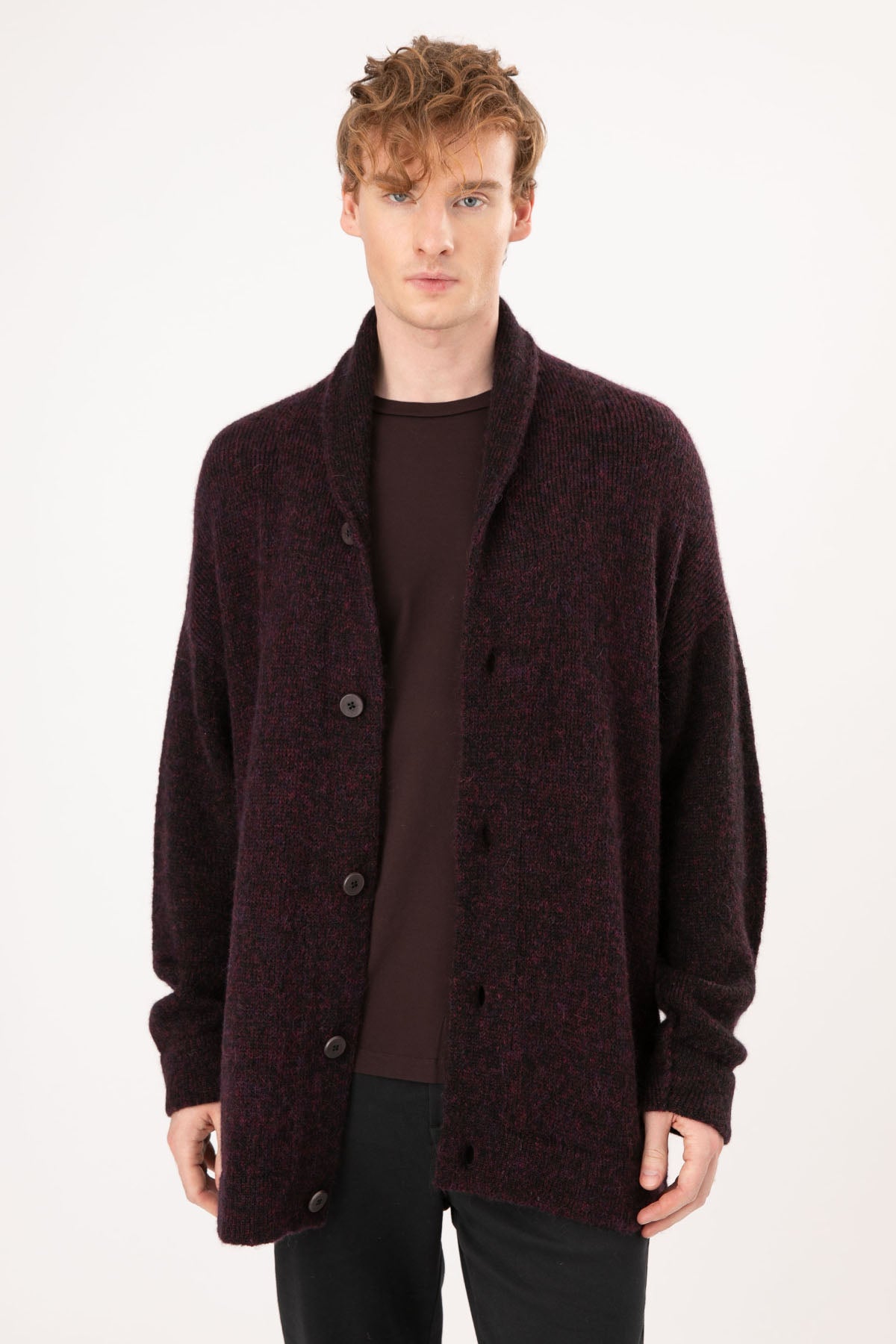 Transit Şal Yaka Örgü Yün Ceket-Libas Trendy Fashion Store