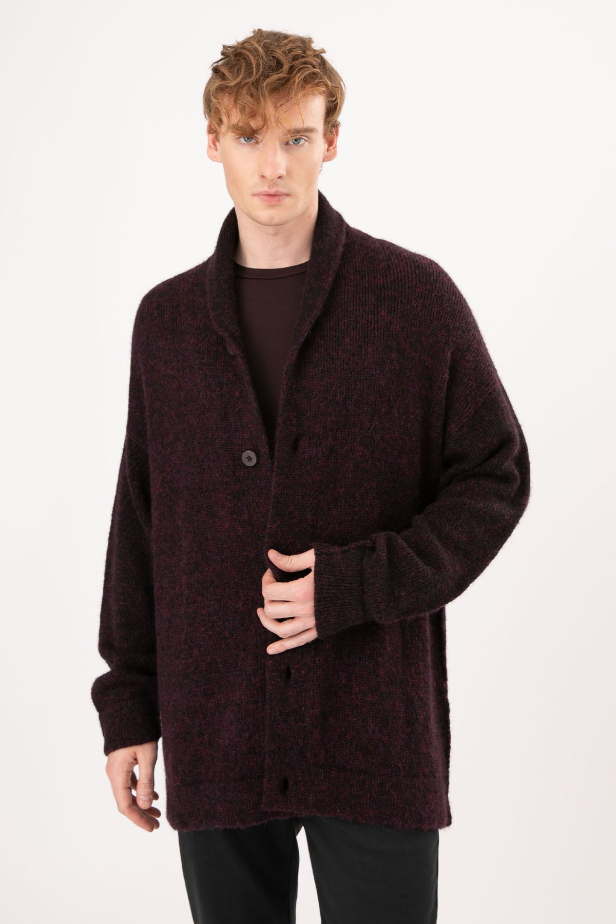 Transit Şal Yaka Örgü Yün Ceket-Libas Trendy Fashion Store