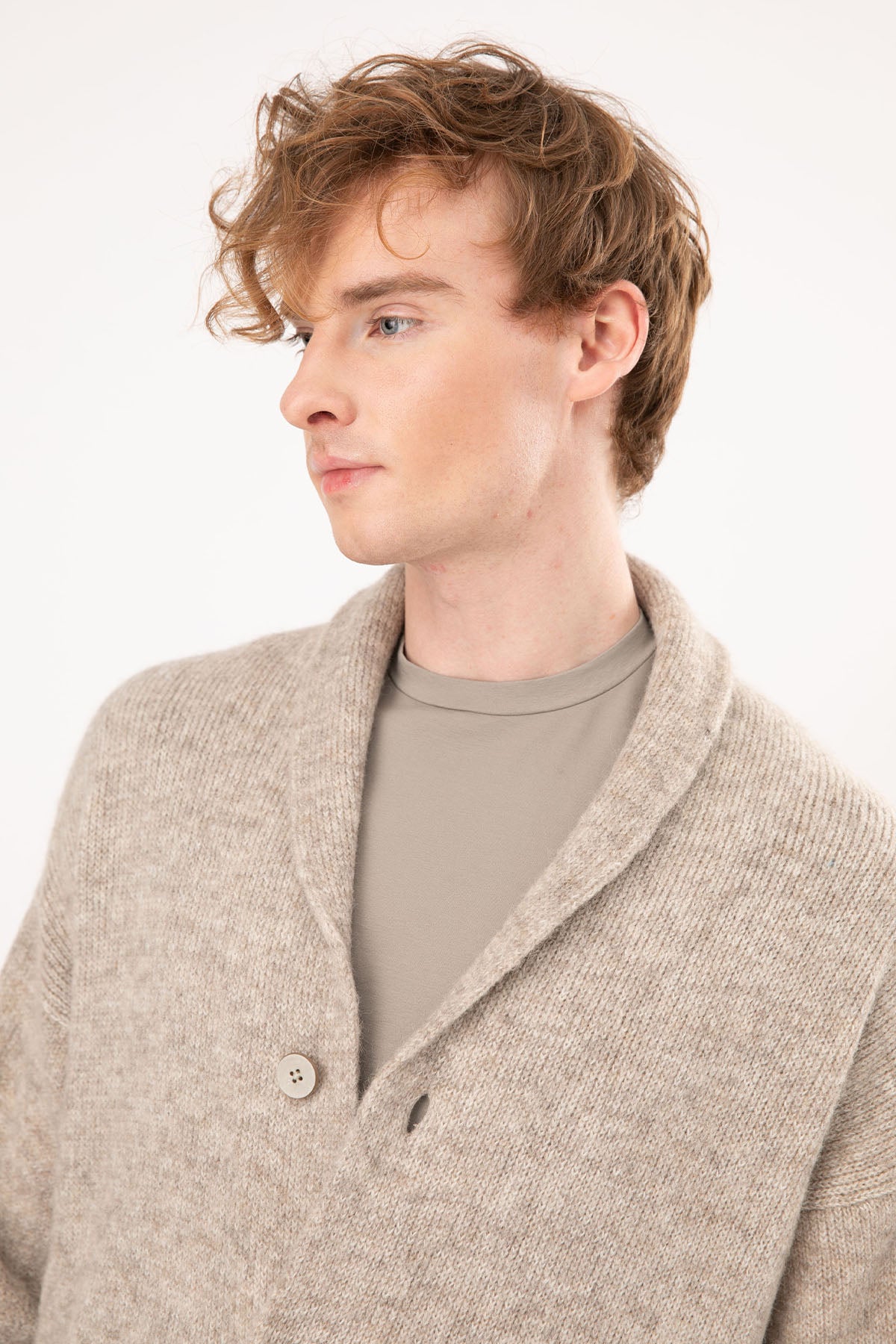 Transit Şal Yaka Örgü Yün Ceket-Libas Trendy Fashion Store