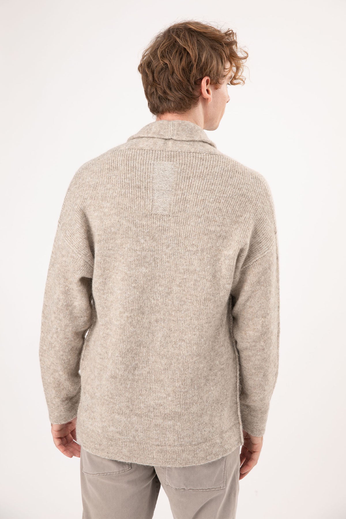 Transit Şal Yaka Örgü Yün Ceket-Libas Trendy Fashion Store