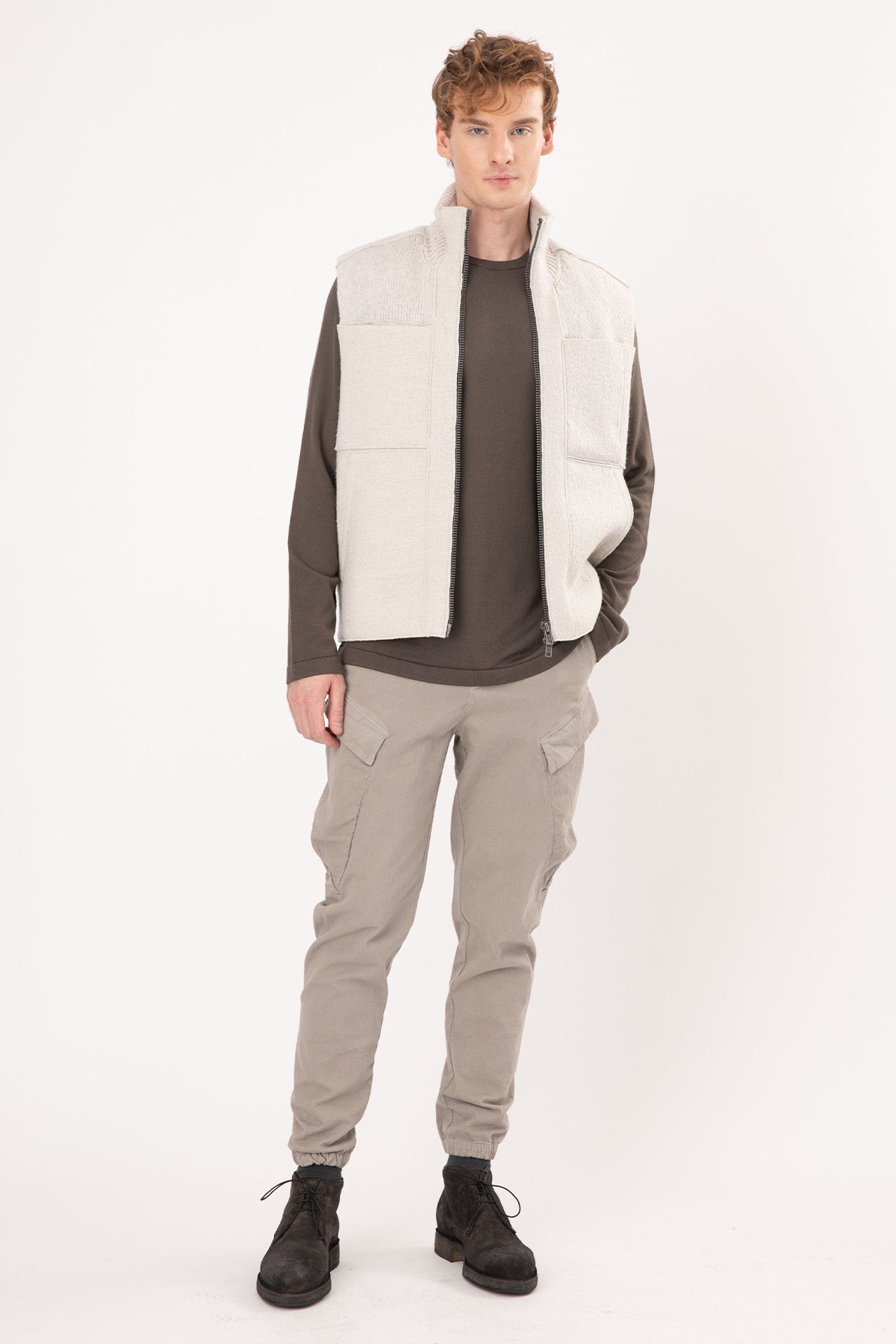 Transit Yuvarlak Yaka Kaşmirli Örgü Triko-Libas Trendy Fashion Store