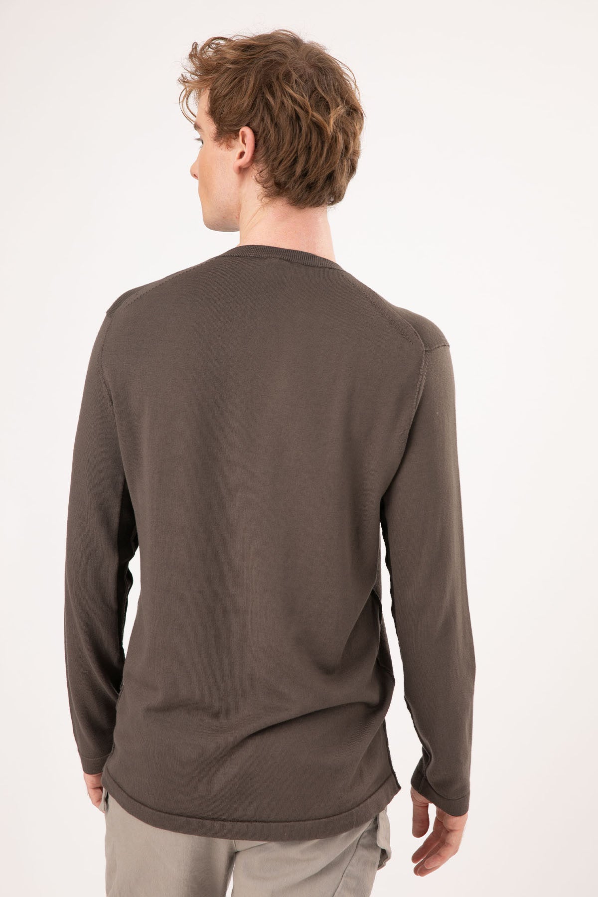 Transit Yuvarlak Yaka Kaşmirli Örgü Triko-Libas Trendy Fashion Store