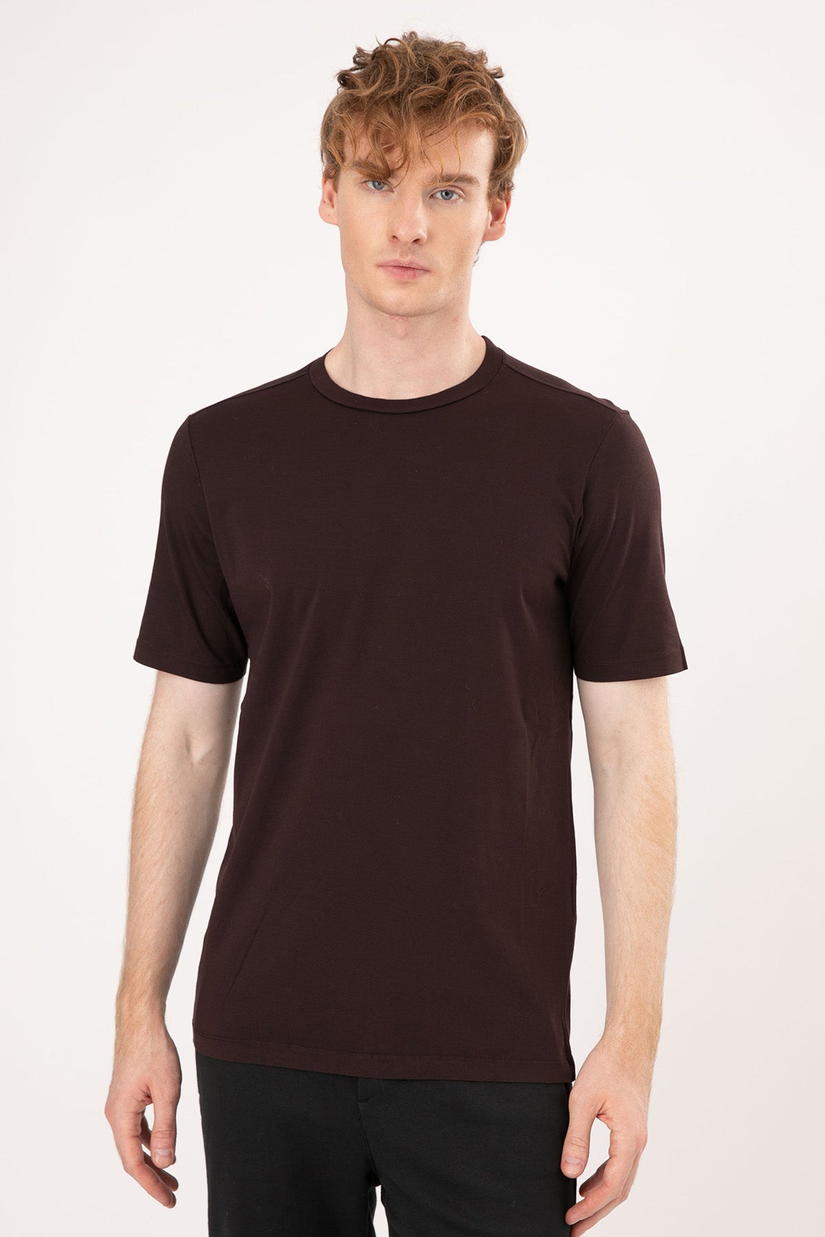 Transit Yuvarlak Yaka Streç T-shirt-Libas Trendy Fashion Store