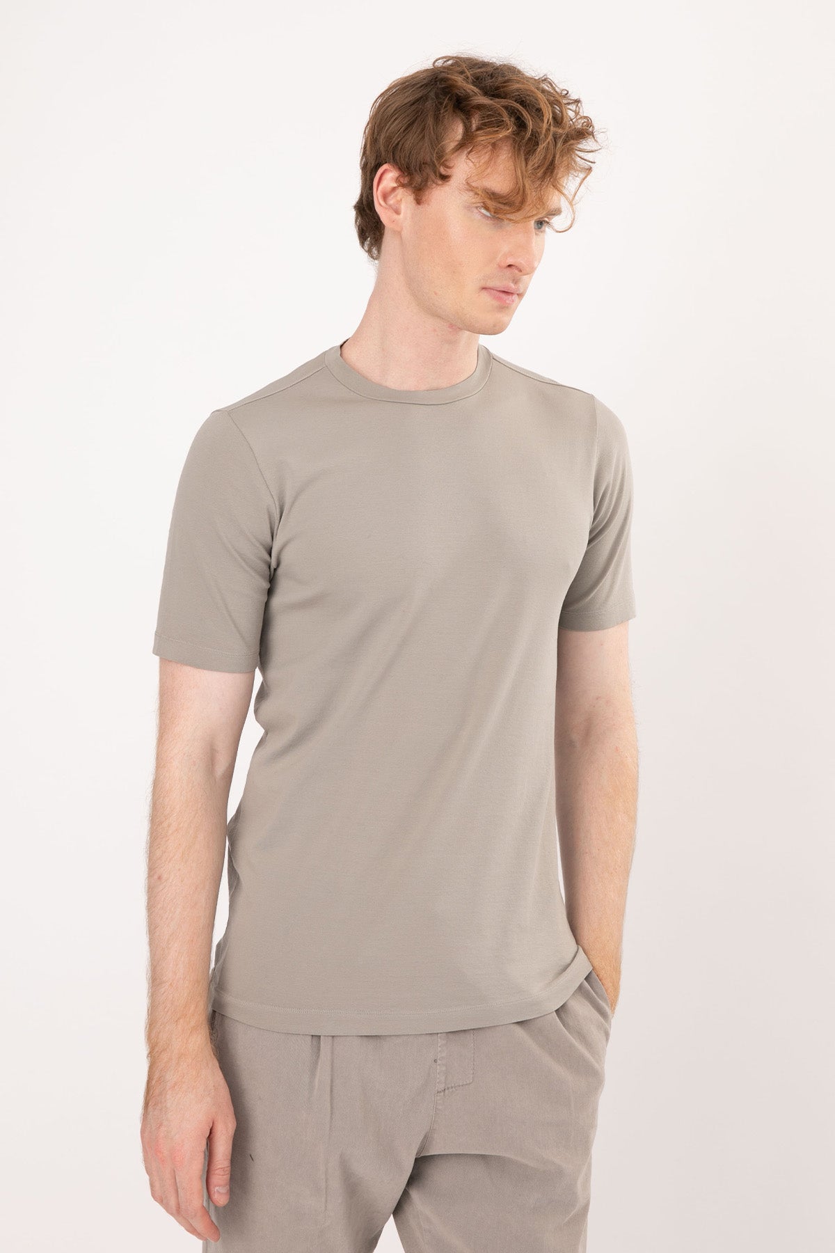 Transit Yuvarlak Yaka Streç T-shirt-Libas Trendy Fashion Store