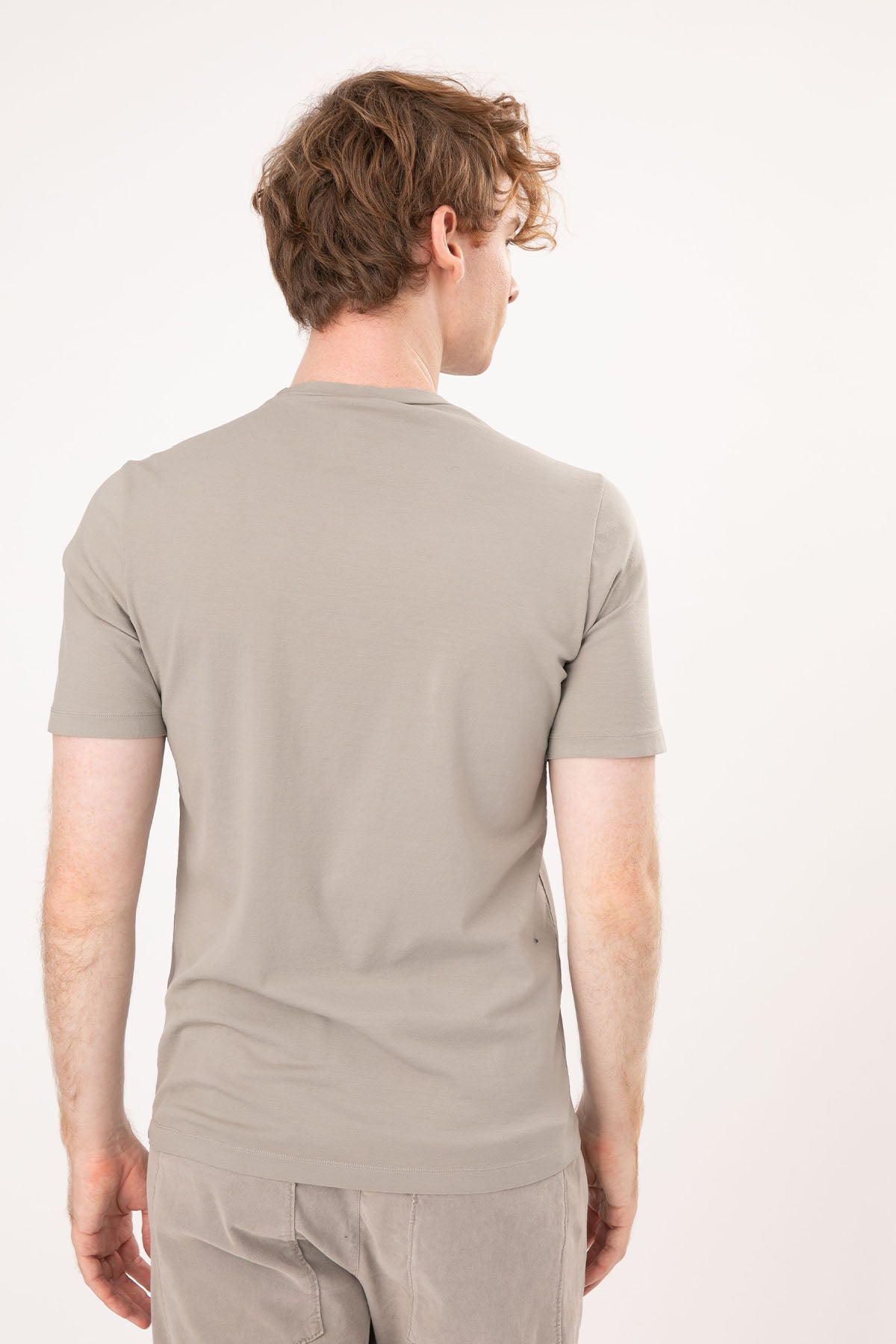 Transit Yuvarlak Yaka Streç T-shirt-Libas Trendy Fashion Store