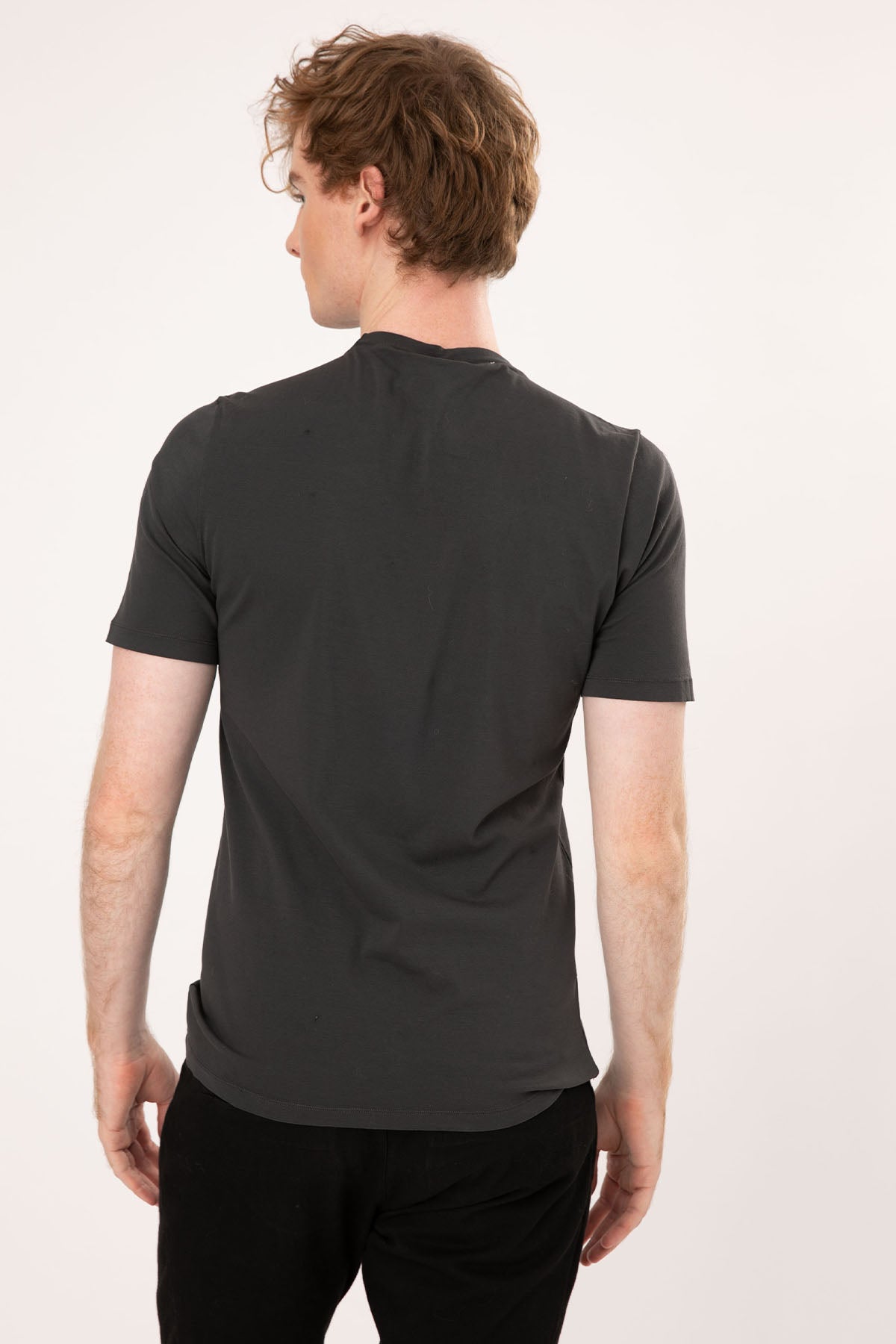 Transit Yuvarlak Yaka Streç T-shirt-Libas Trendy Fashion Store