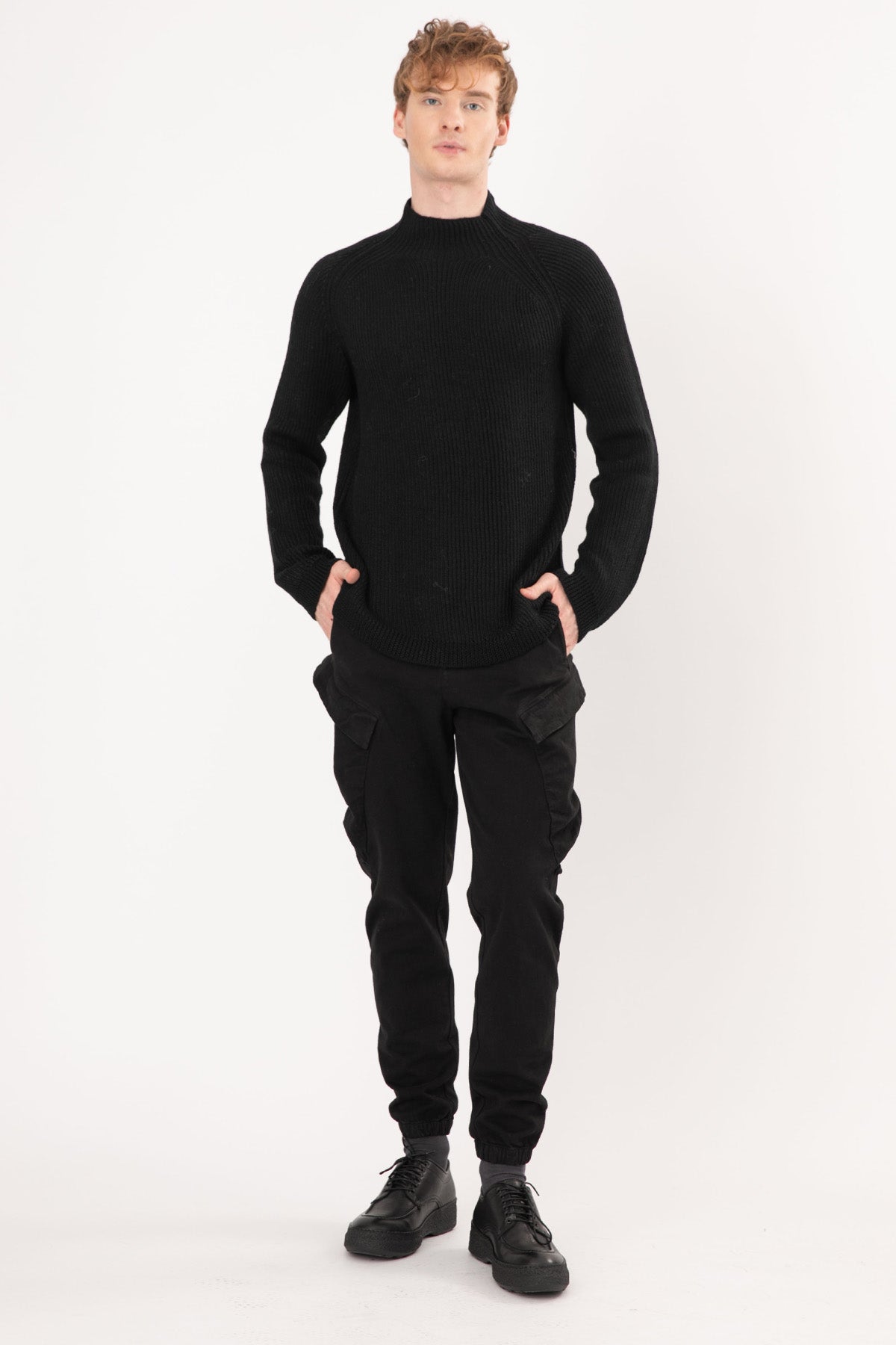 Transit Yarım Balıkçı Yaka Ketenli Yün Triko-Libas Trendy Fashion Store