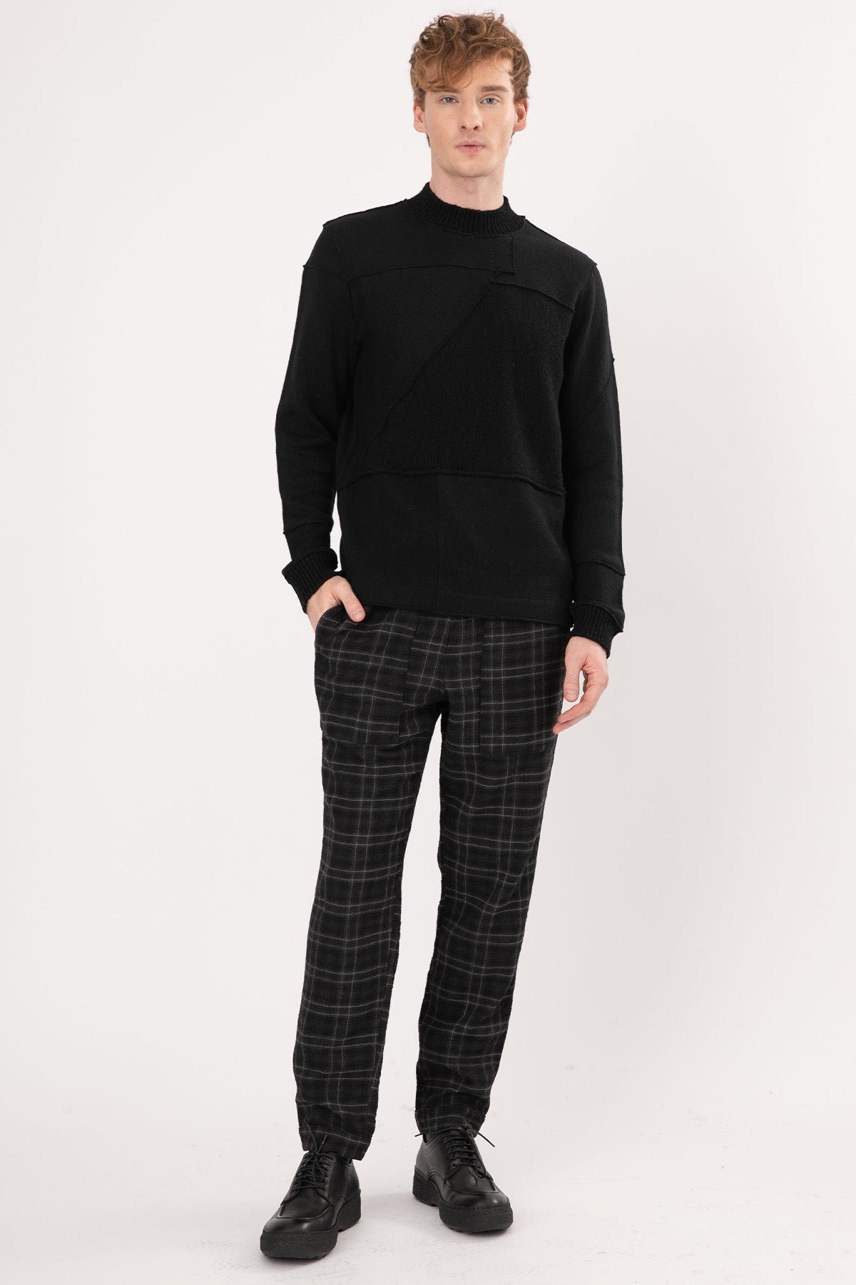 Transit Çift Taraflı Ekoseli Yün Pantolon-Libas Trendy Fashion Store