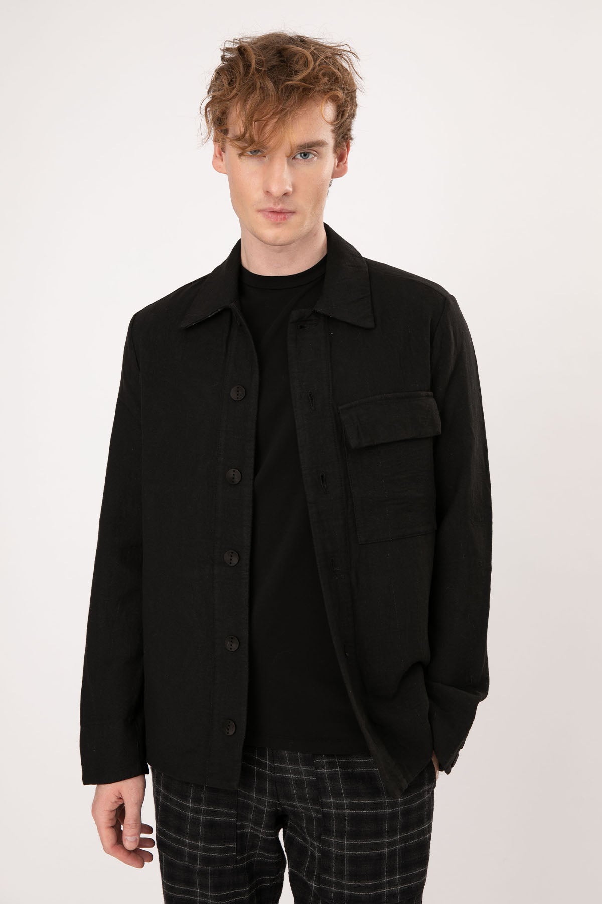 Transit Çift Taraflı Yün Gömlek Ceket-Libas Trendy Fashion Store