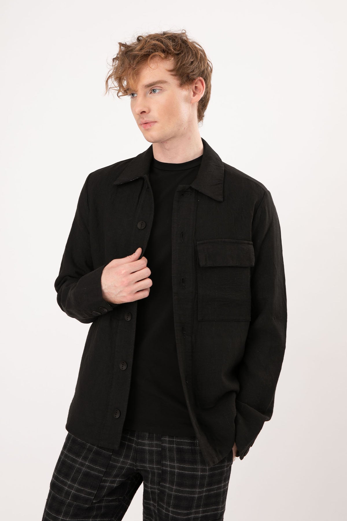 Transit Çift Taraflı Yün Gömlek Ceket-Libas Trendy Fashion Store