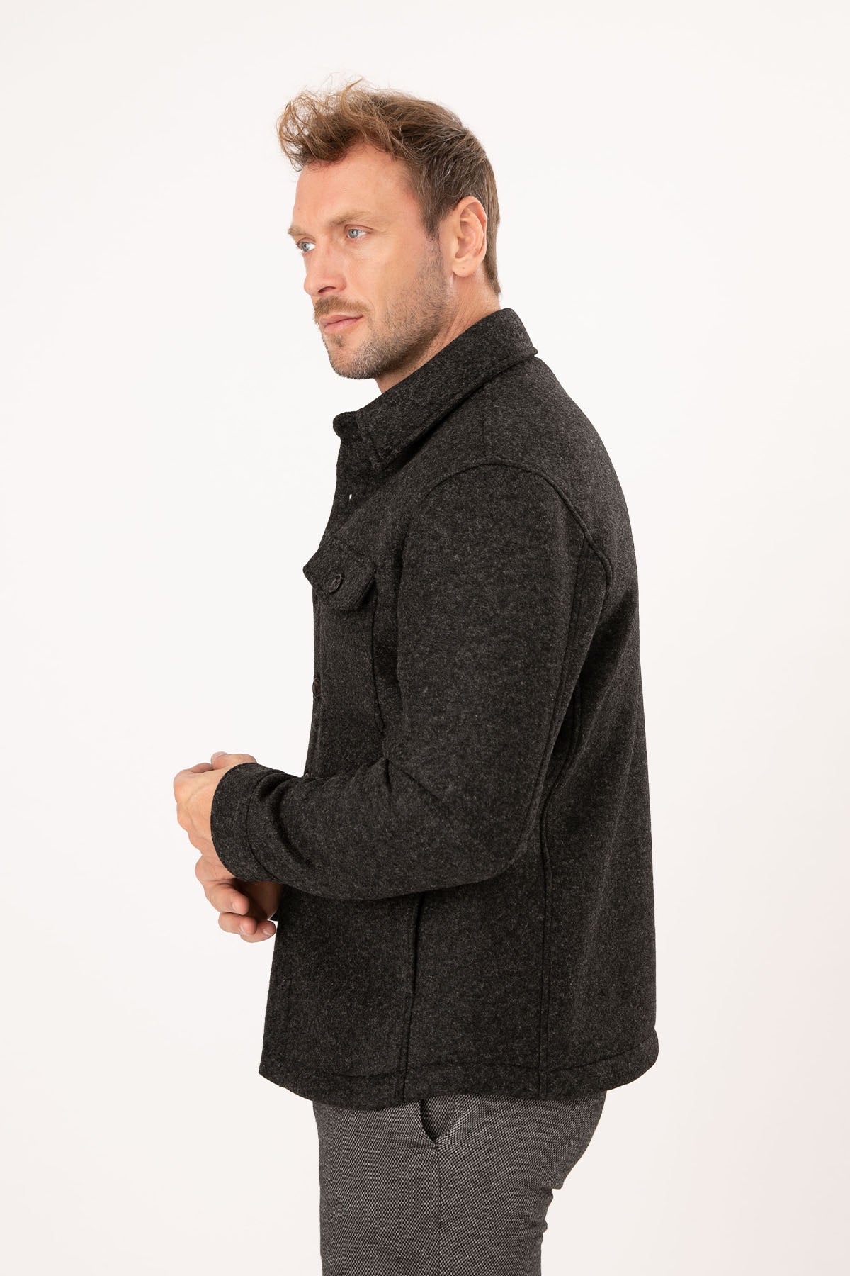 Manuel Ritz Cep Detaylı Yün Kaban-Libas Trendy Fashion Store