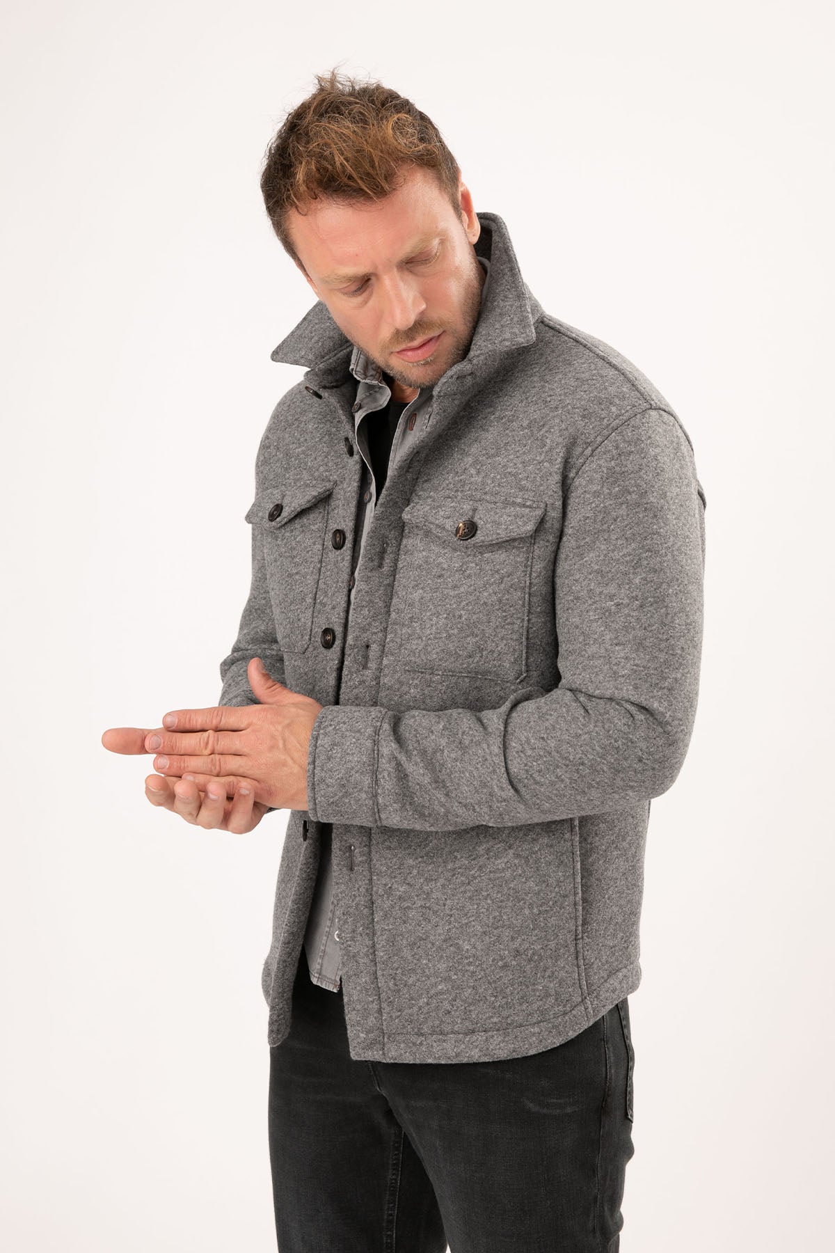 Manuel Ritz Cep Detaylı Yün Kaban-Libas Trendy Fashion Store