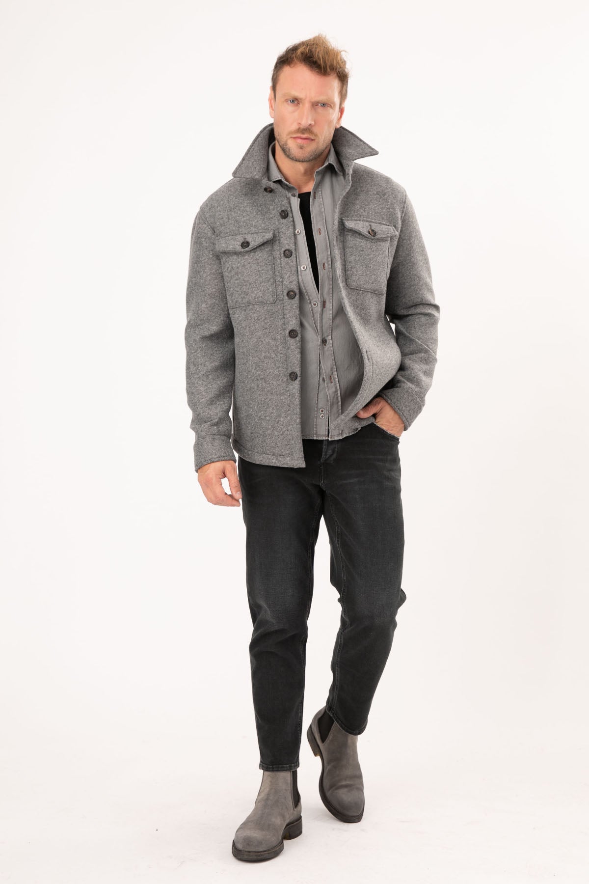 Manuel Ritz Cep Detaylı Yün Kaban-Libas Trendy Fashion Store