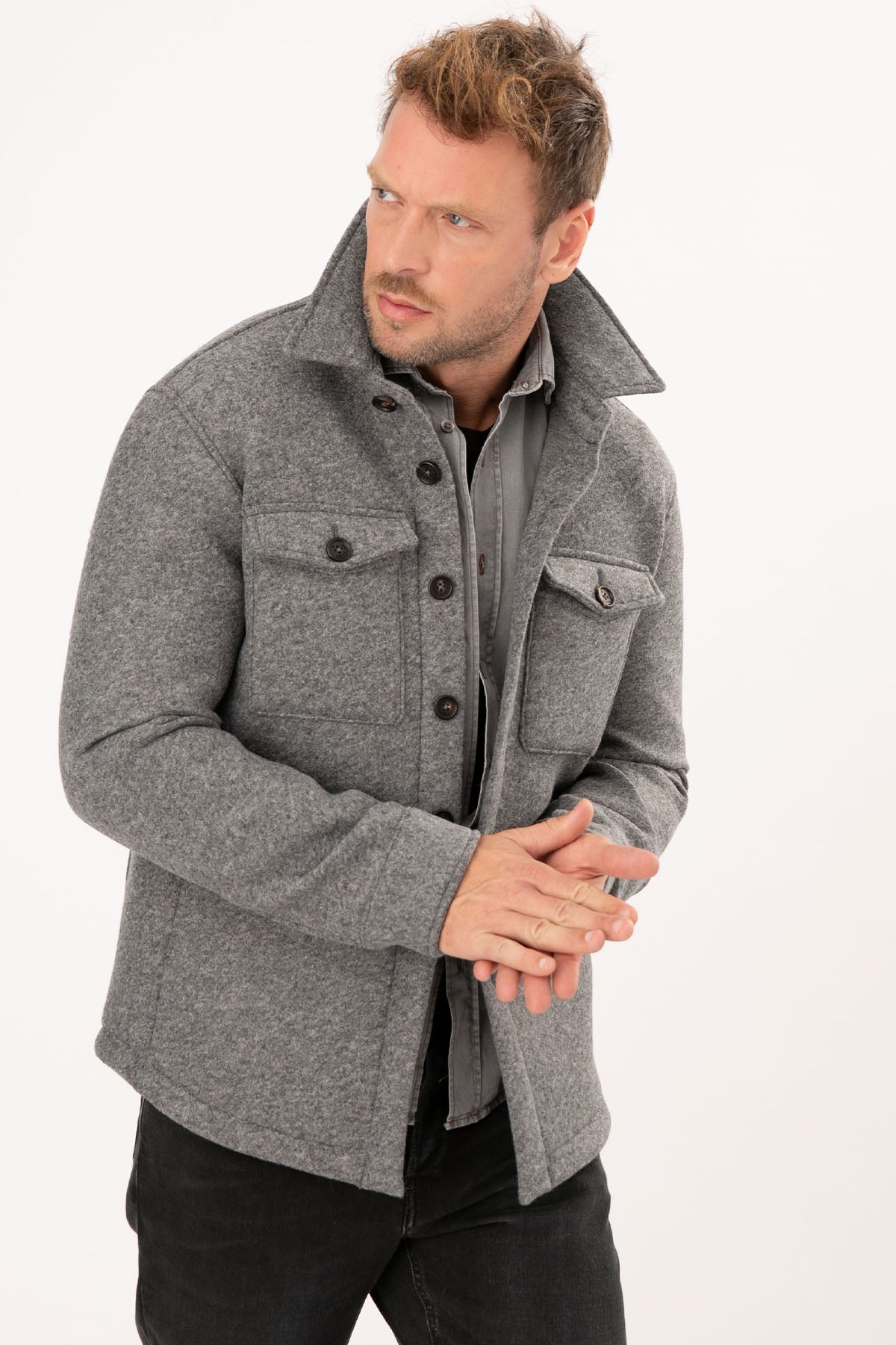 Manuel Ritz Cep Detaylı Yün Kaban-Libas Trendy Fashion Store