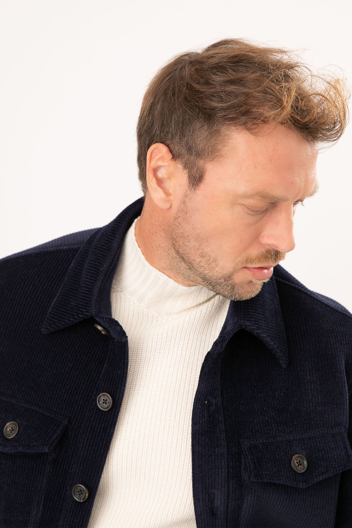 Manuel Ritz Fitilli Kadife Gömlek Ceket-Libas Trendy Fashion Store