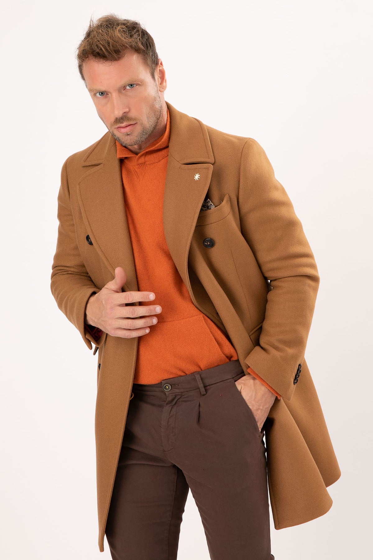 Manuel Ritz Kruvaze Yün Kaban-Libas Trendy Fashion Store