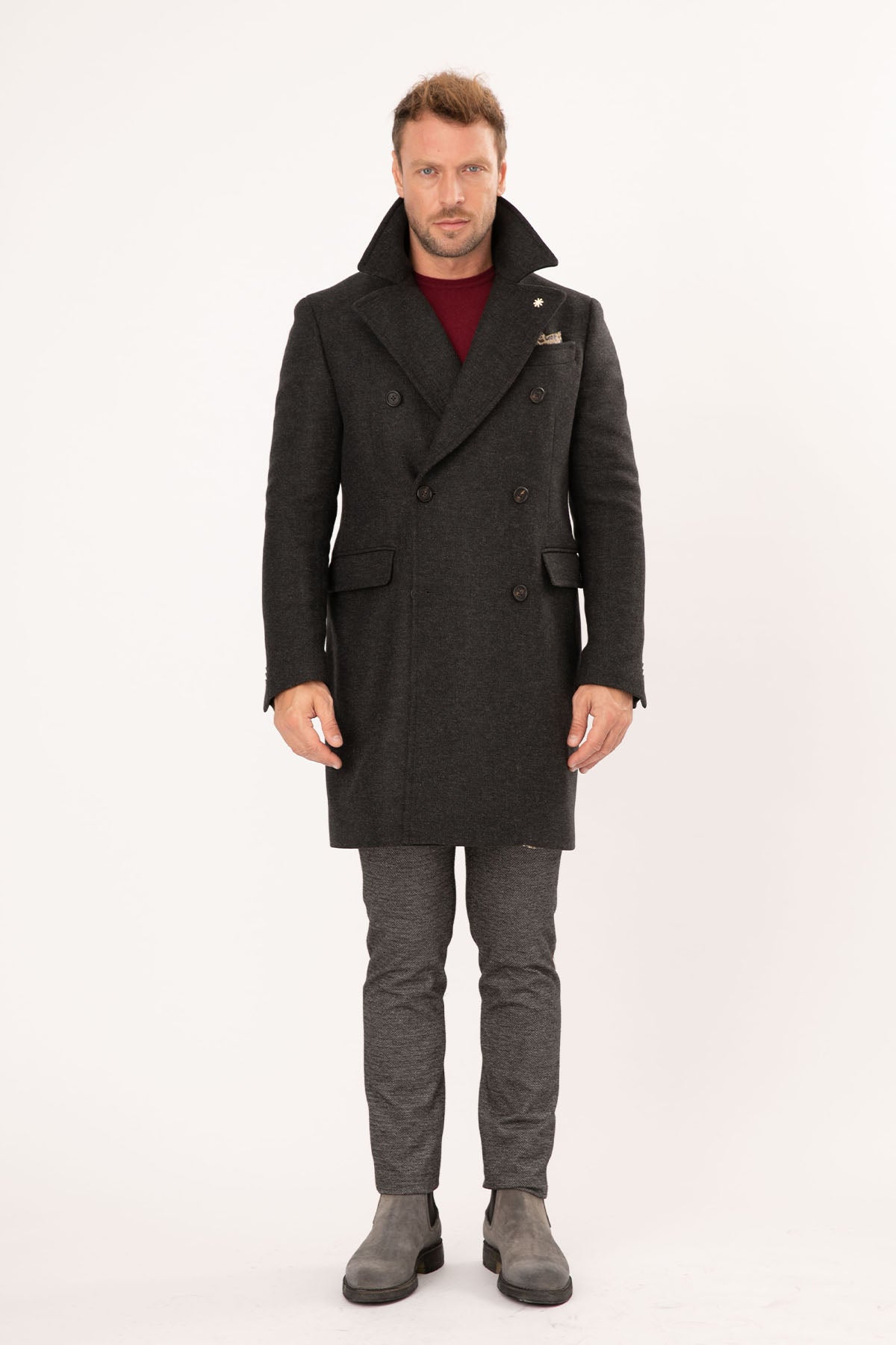 Manuel Ritz Kruvaze Yün Kaban-Libas Trendy Fashion Store