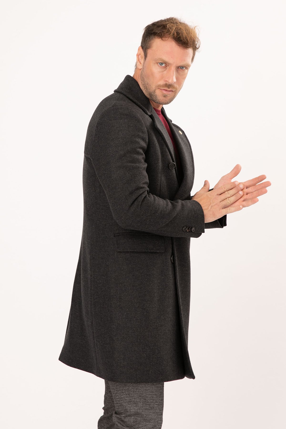 Manuel Ritz Kruvaze Yün Kaban-Libas Trendy Fashion Store