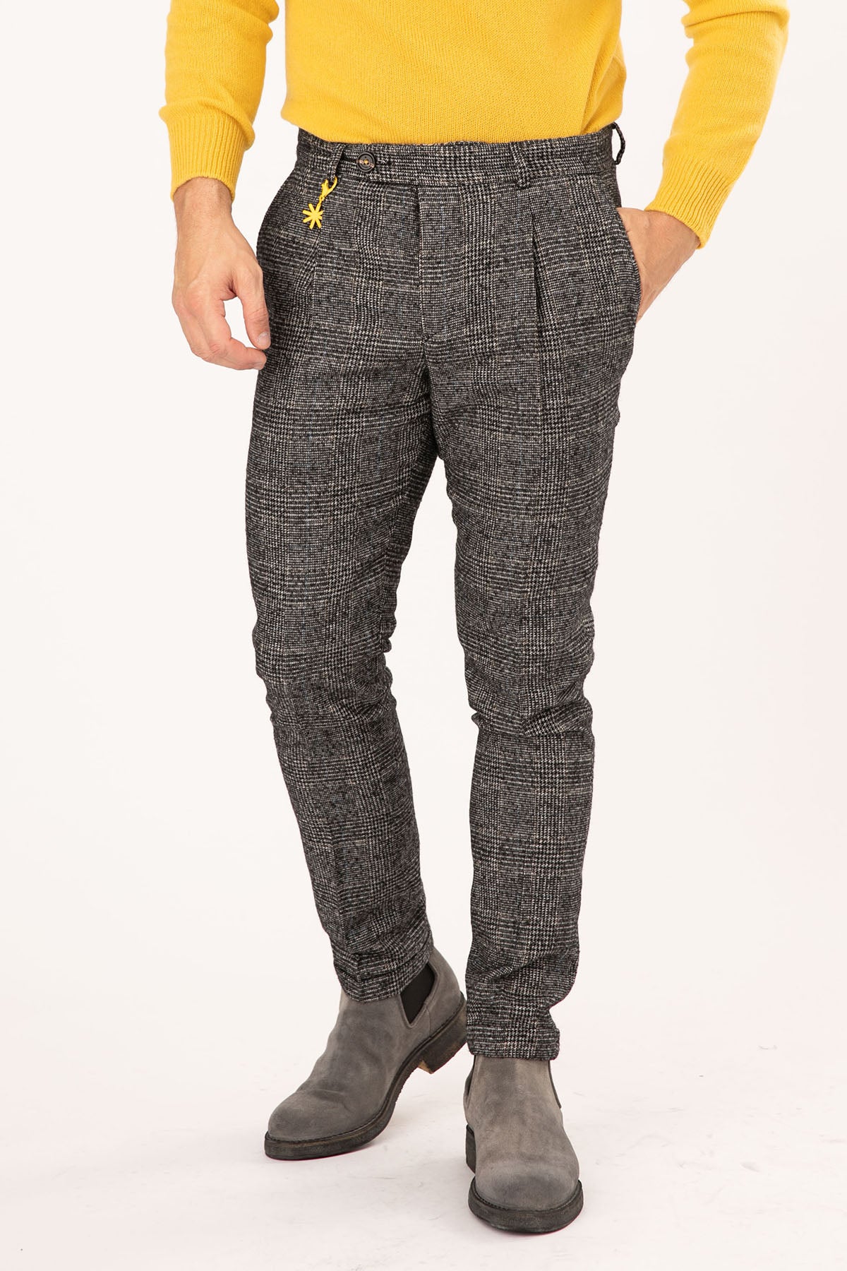 Manuel Ritz Tek Pile Ekoseli Slim Fit Yün Pantolon-Libas Trendy Fashion Store