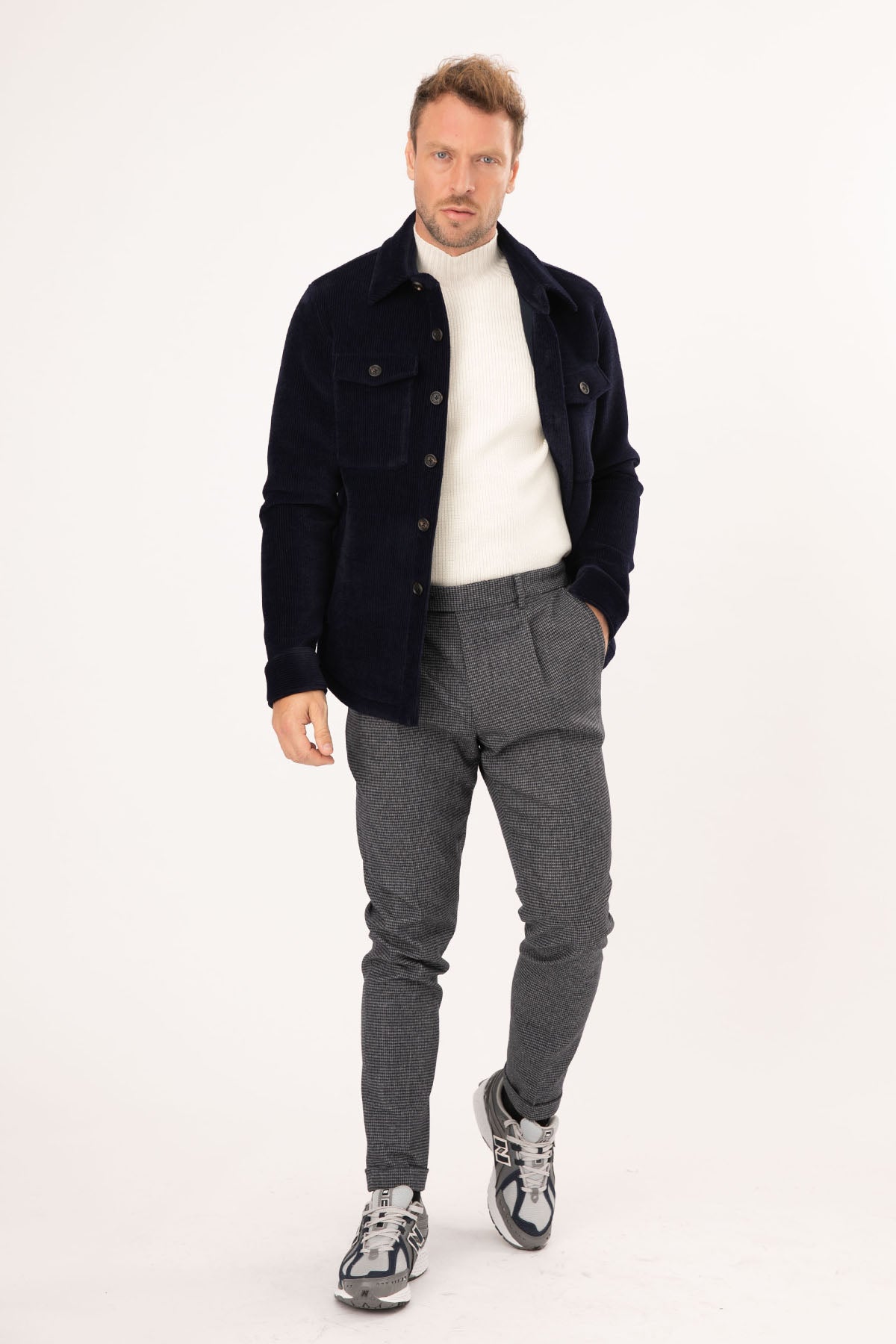 Manuel Ritz Tek Pile Kazayağı Desenli Slim Fit Yün Pantolon-Libas Trendy Fashion Store